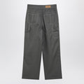 Grey wool canvas workwear trousers