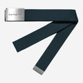 Carhartt WIP Mens Chrome Clip Belt | Deep Lagoon