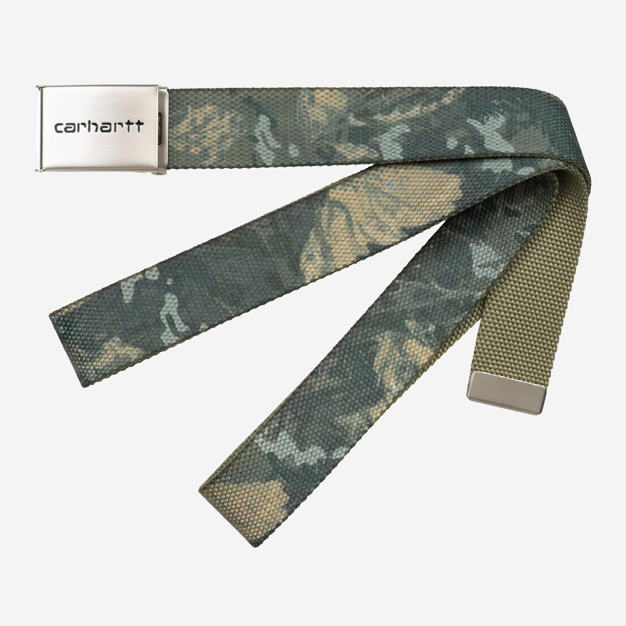 Carhartt WIP Mens Chrome Clip Belt | Camo Green