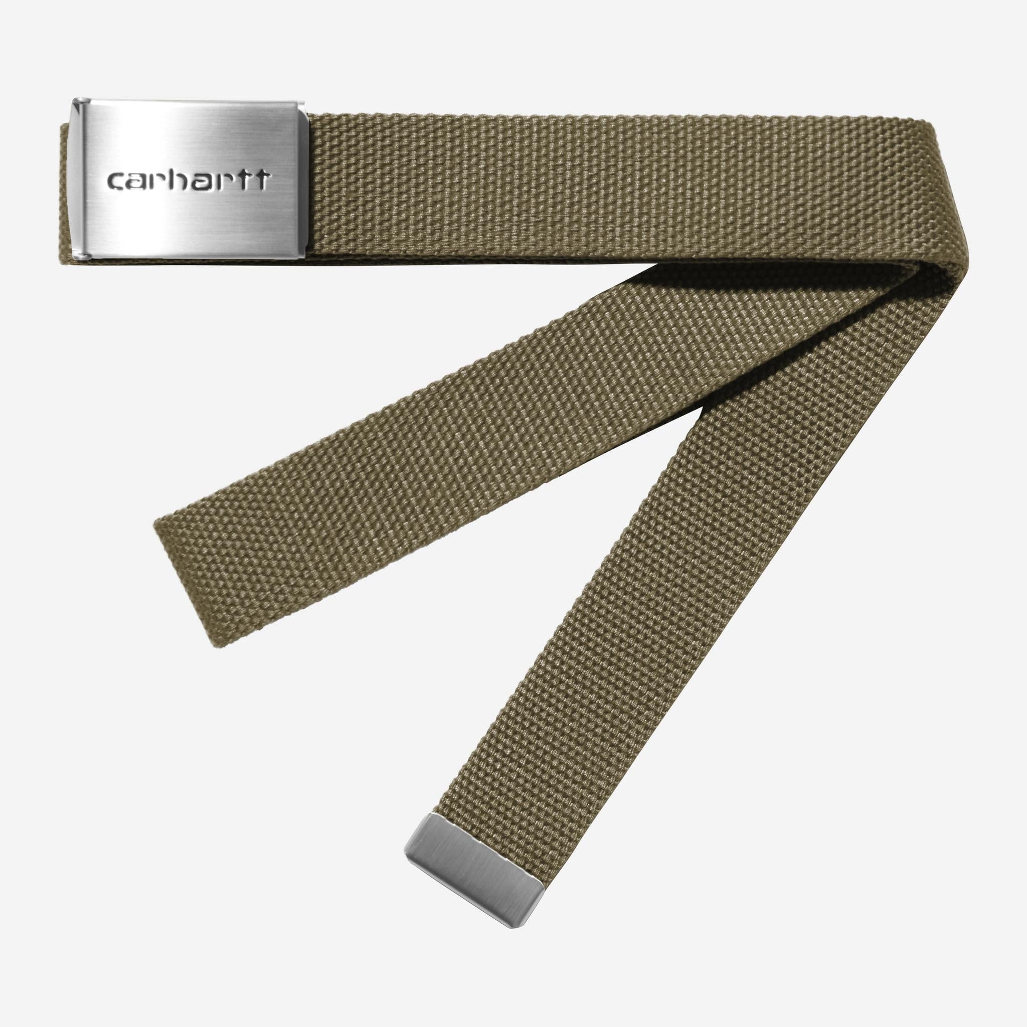 Carhartt WIP Mens Chrome Clip Belt | Brass