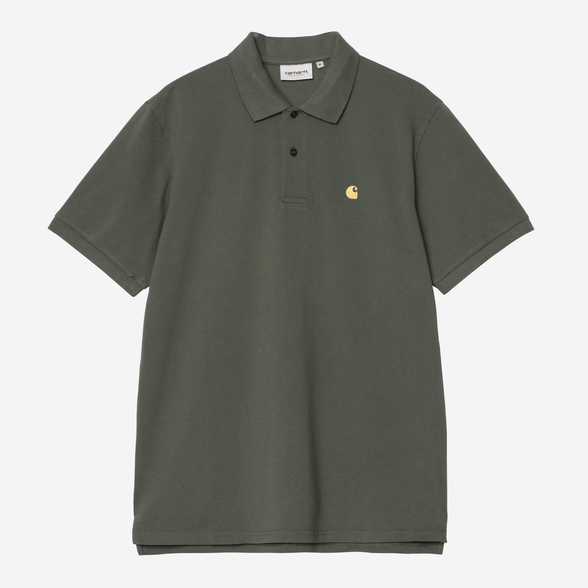 Carhartt WIP Mens Chase Pique Short Sleeve Polo Shirt | Leaf