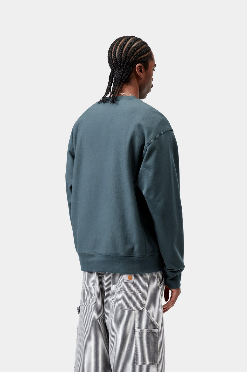 Carhartt WIP Mens American Script Sweat Top | Office Blue