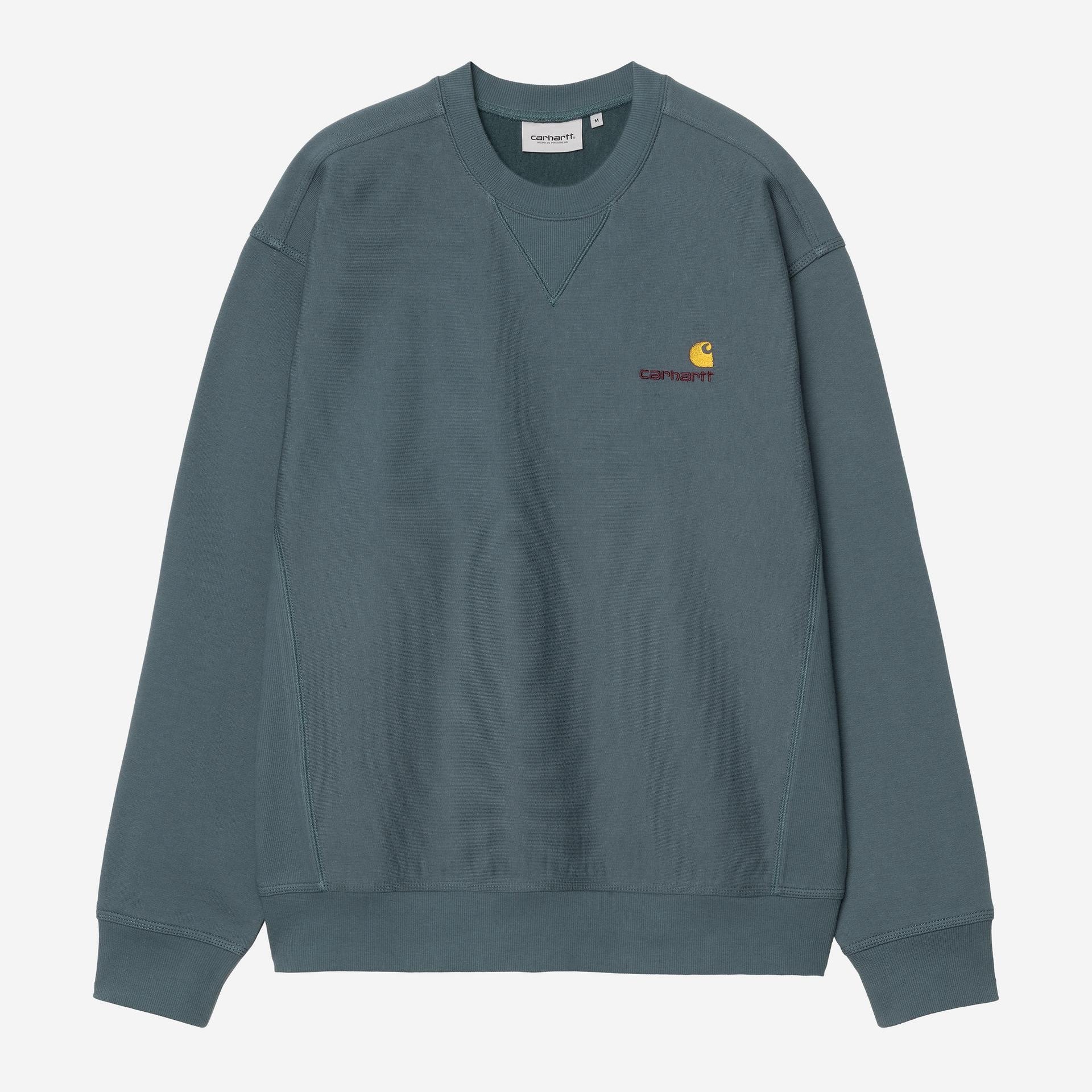 Carhartt WIP Mens American Script Sweat Top | Office Blue