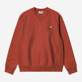 Carhartt WIP Mens American Script Sweat Top | Oxide Red