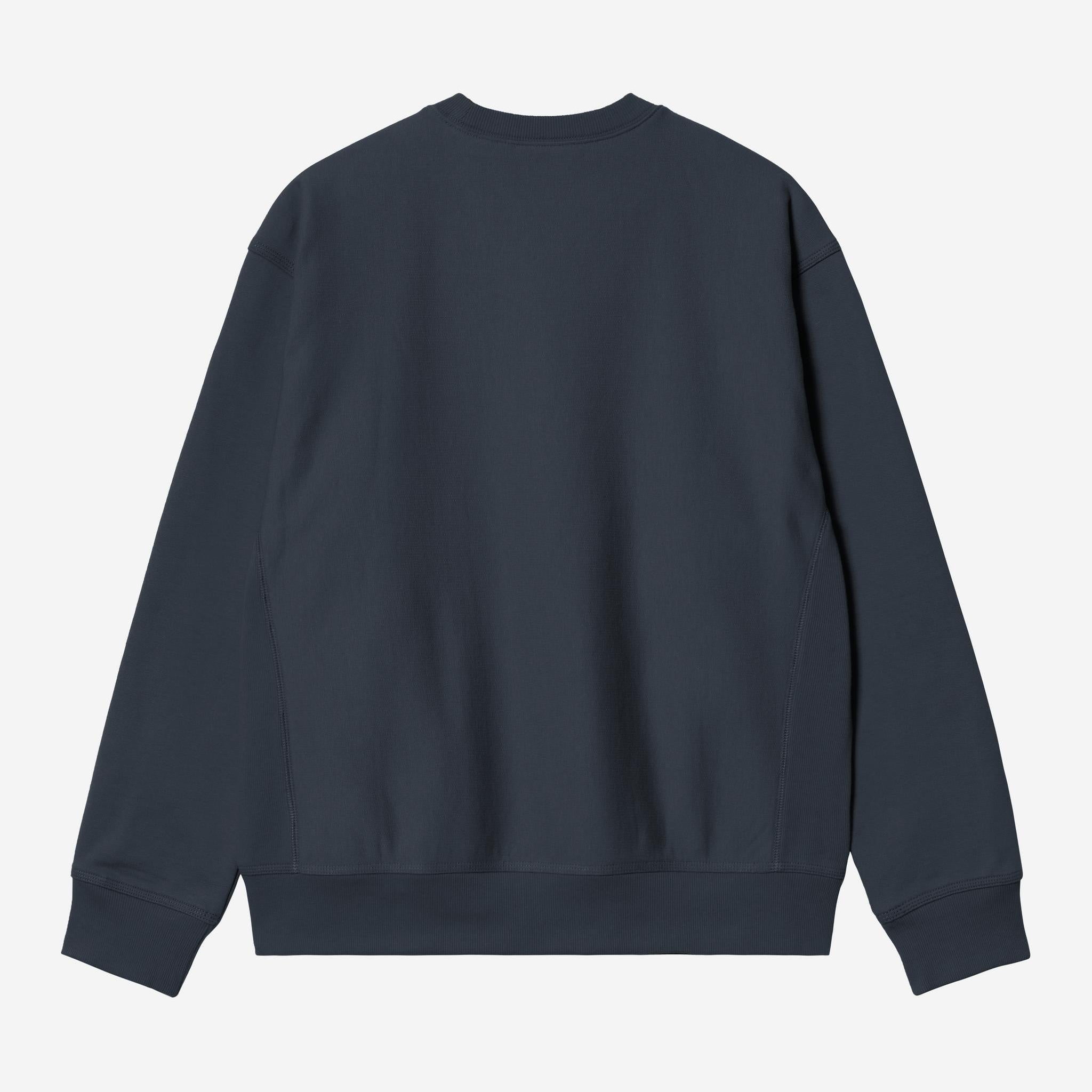 Carhartt WIP Mens American Script Sweat Top | Deep Night