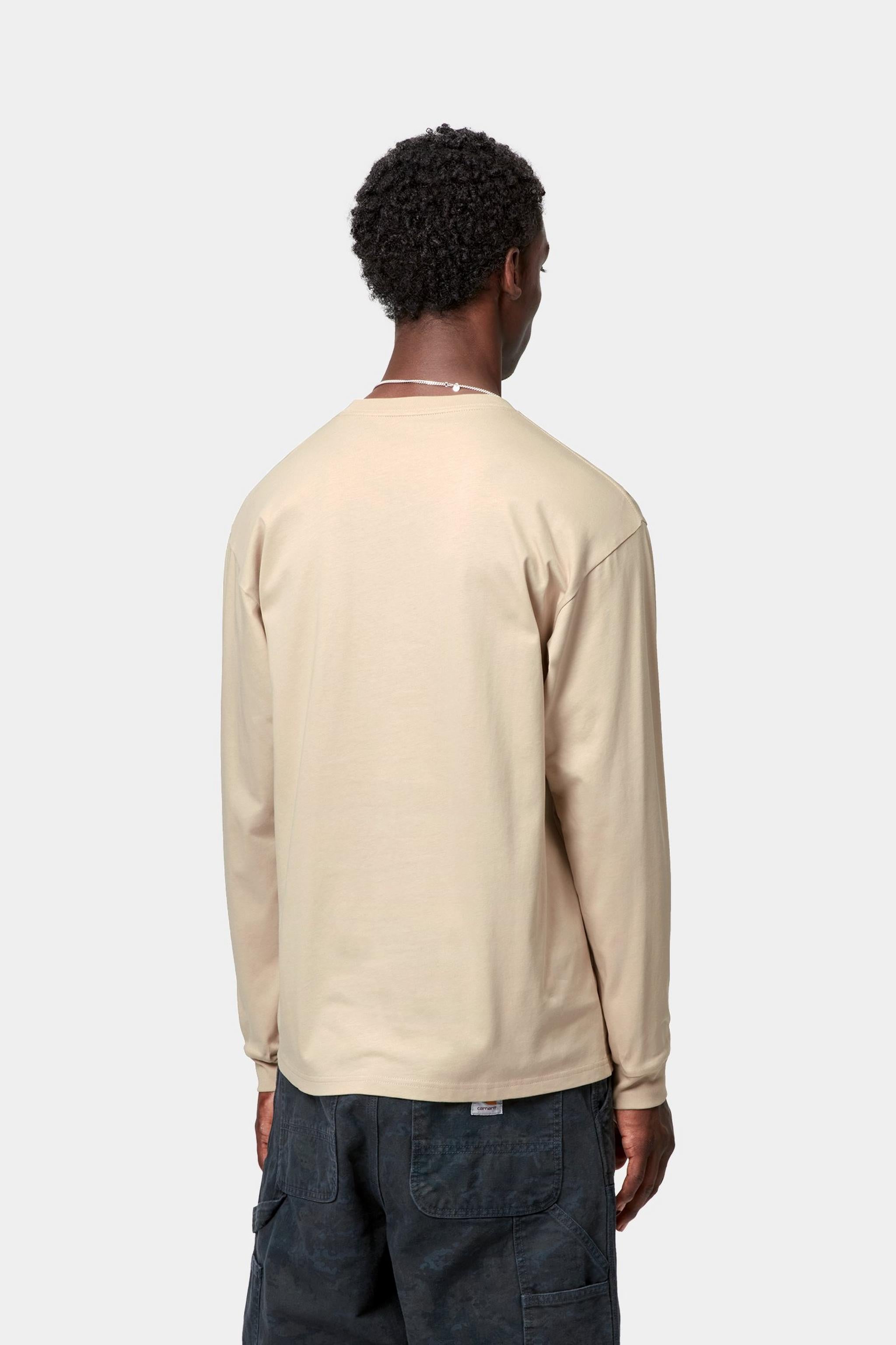 Carhartt WIP Mens Chase Long Sleeve T-Shirt | Fleur De Sel