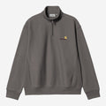 Carhartt WIP Mens Half Zip American Script Sweat Top | Porphyry
