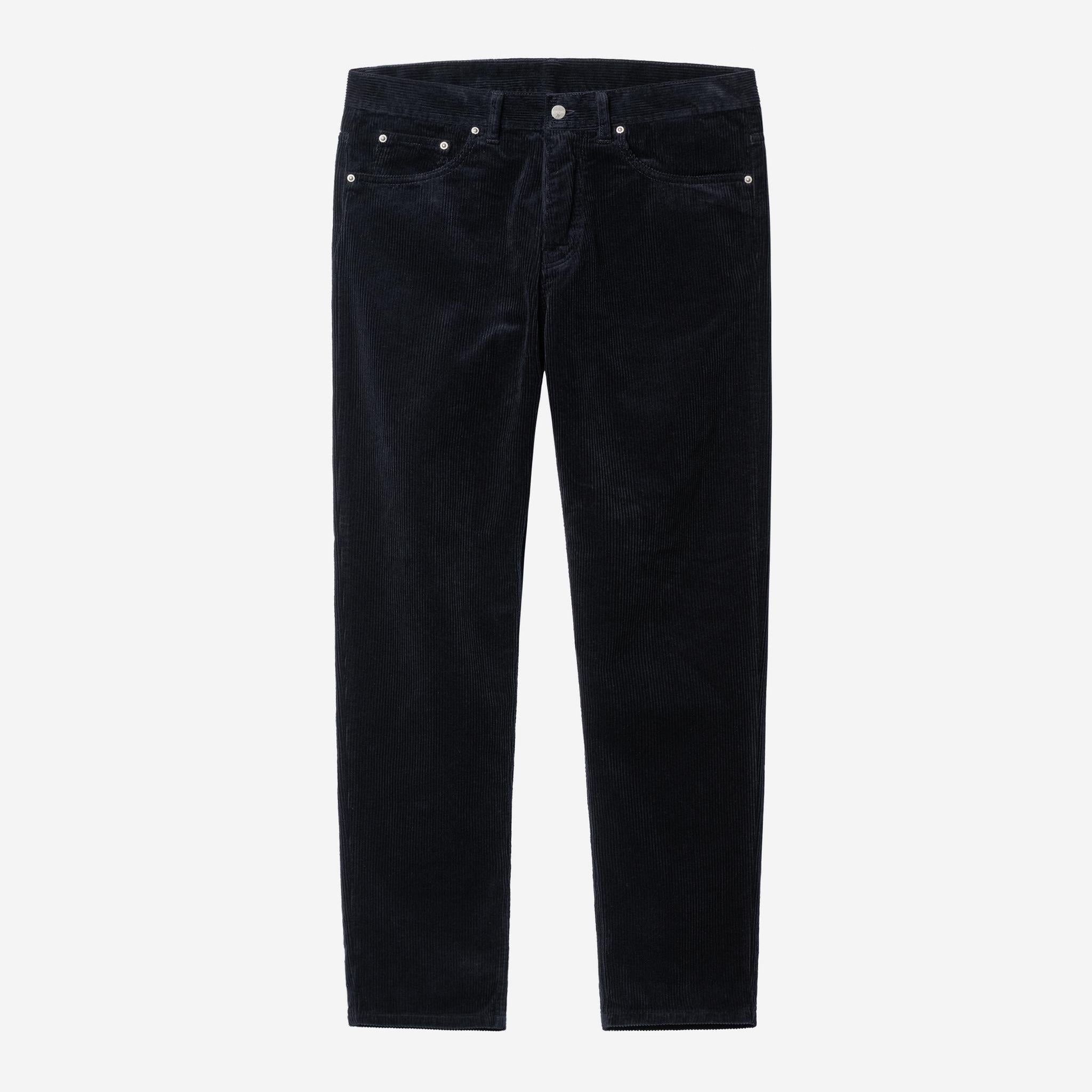 Carhartt WIP Mens Newel Coventry Corduroy Pant | Dark Navy Rinsed