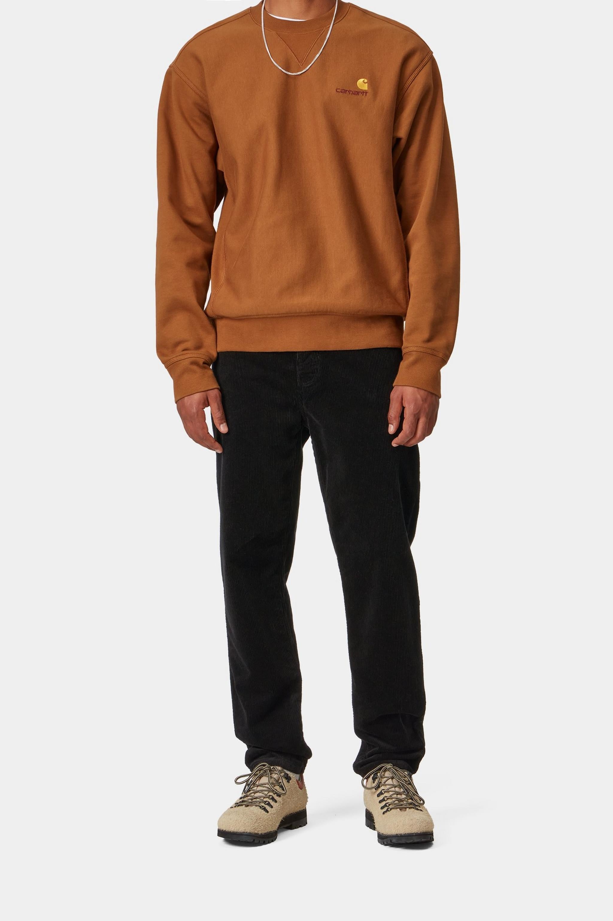Carhartt WIP Mens Newel Coventry Corduroy Pant | Black Rinsed