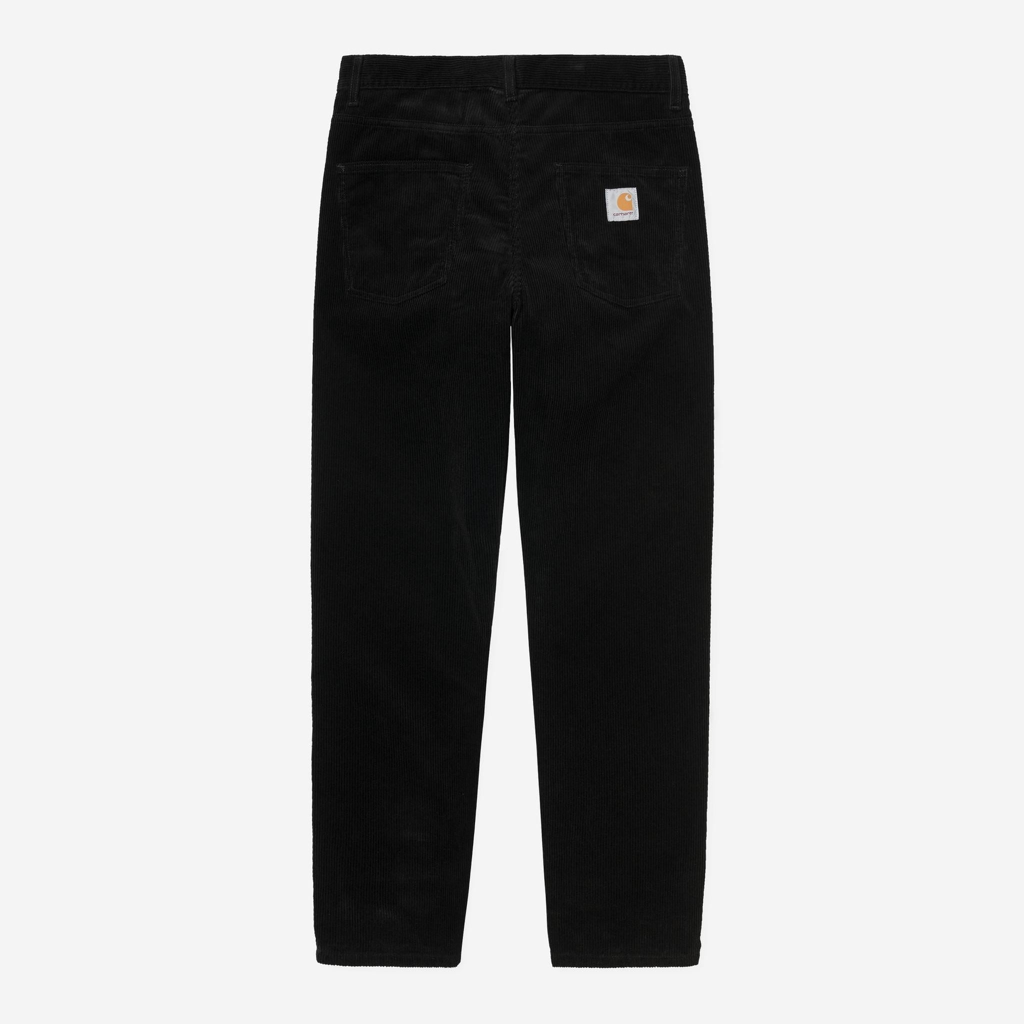 Carhartt WIP Mens Newel Coventry Corduroy Pant | Black Rinsed