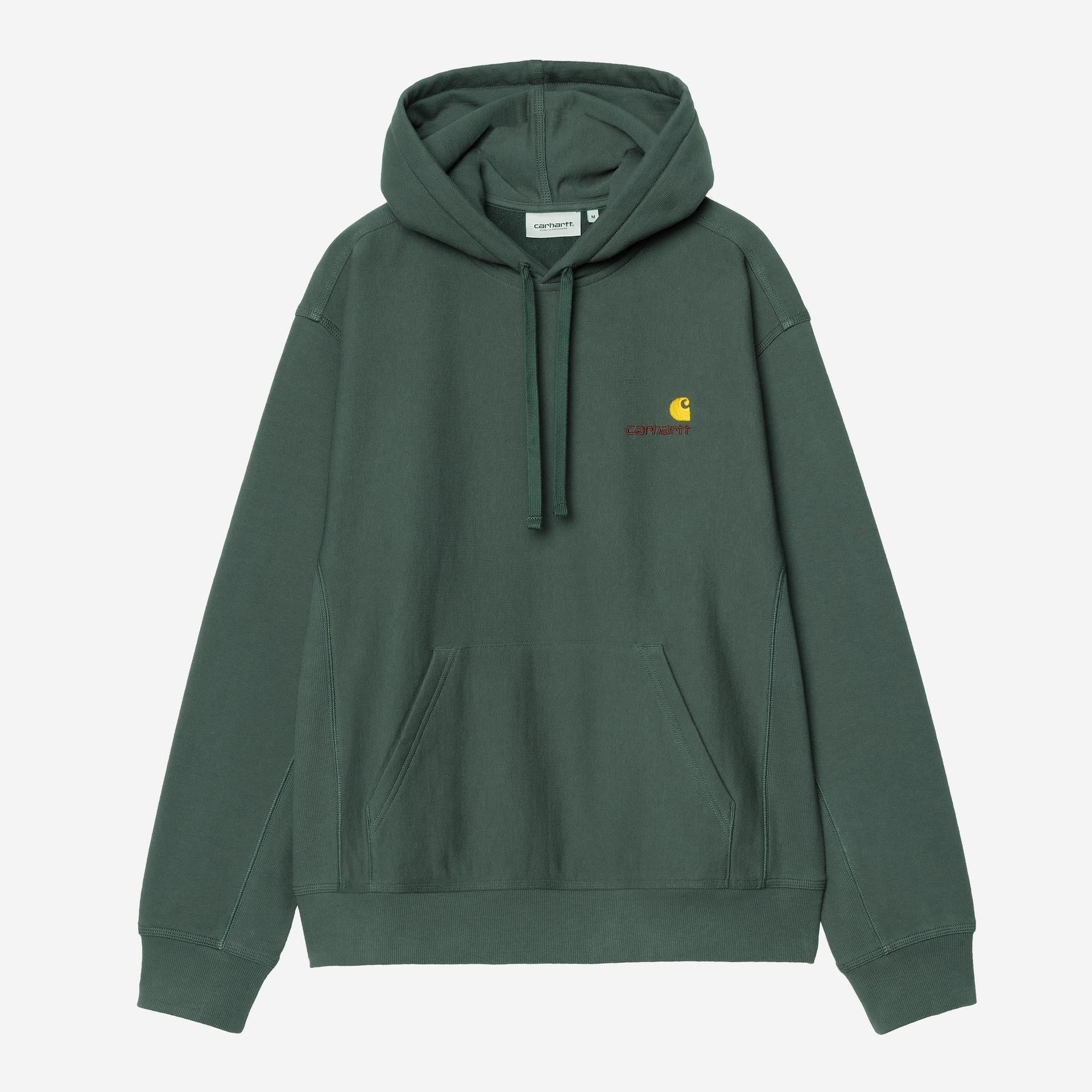 Carhartt WIP Mens American Script Hoodie | Kale Green