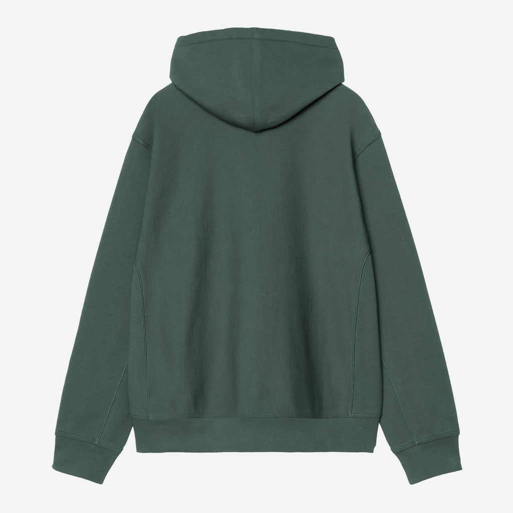 Carhartt WIP Mens American Script Hoodie | Kale Green