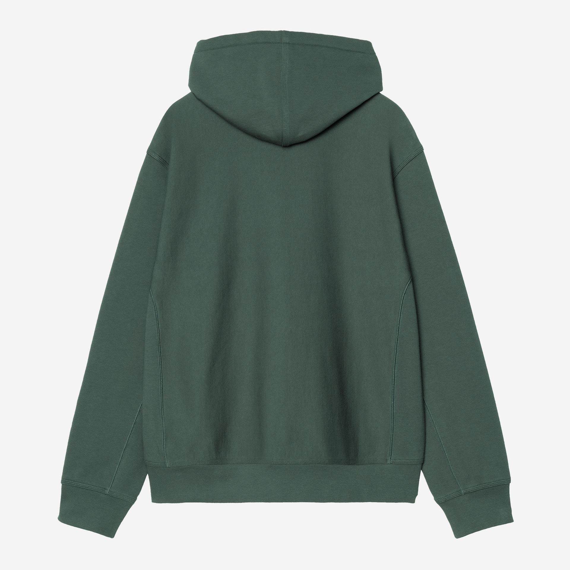 Carhartt WIP Mens American Script Hoodie | Kale Green