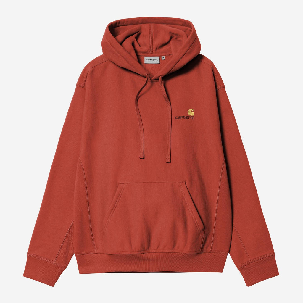 Carhartt WIP Mens American Script Hoodie | Oxide Red