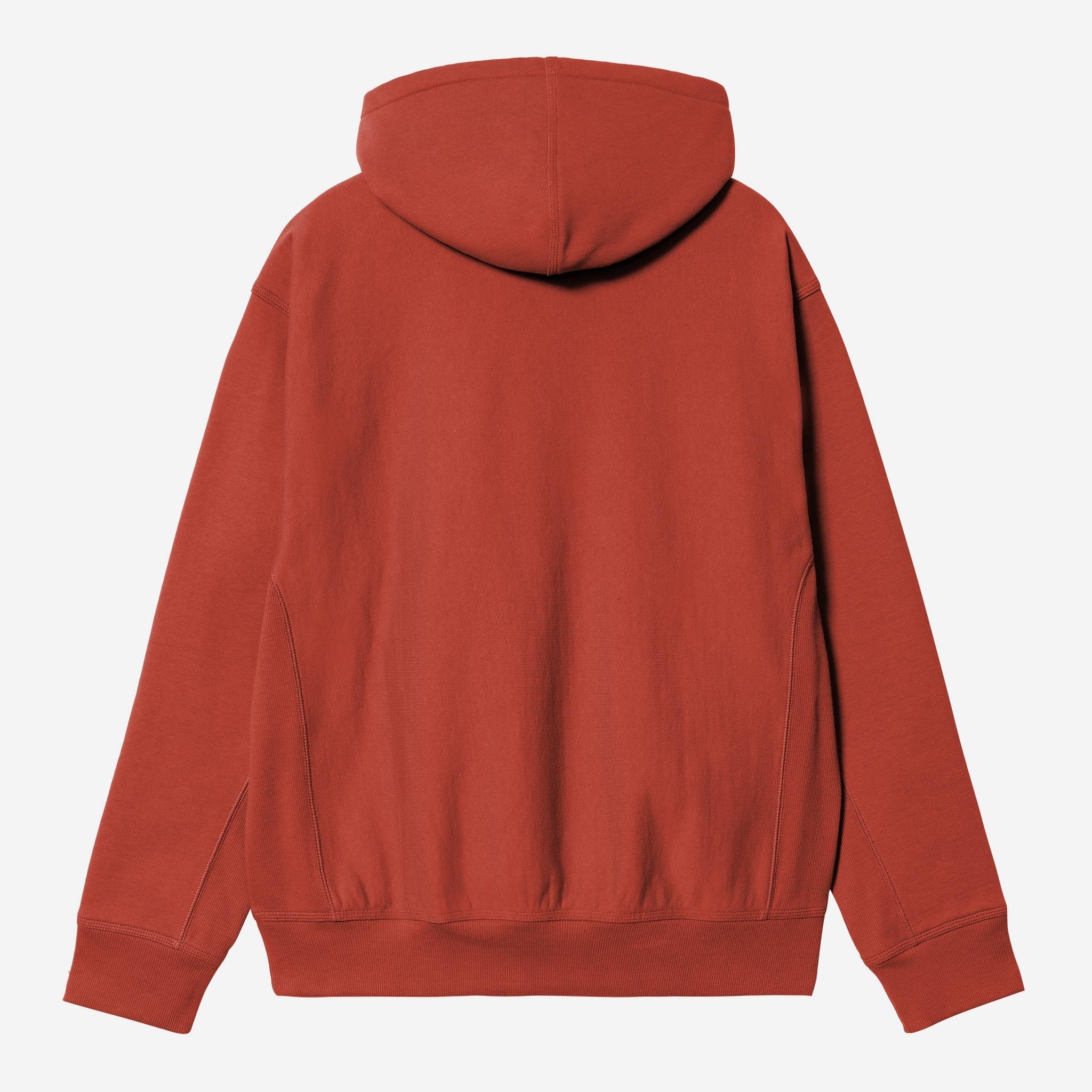 Carhartt WIP Mens American Script Hoodie | Oxide Red