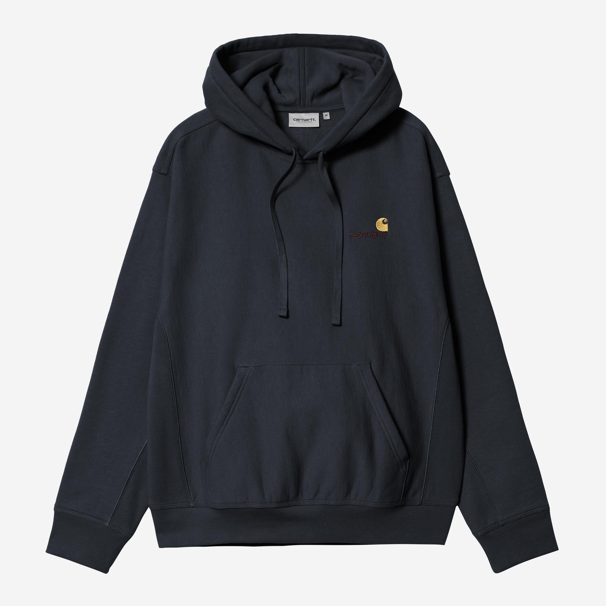 Carhartt WIP Mens American Script Hoodie | Deep Night