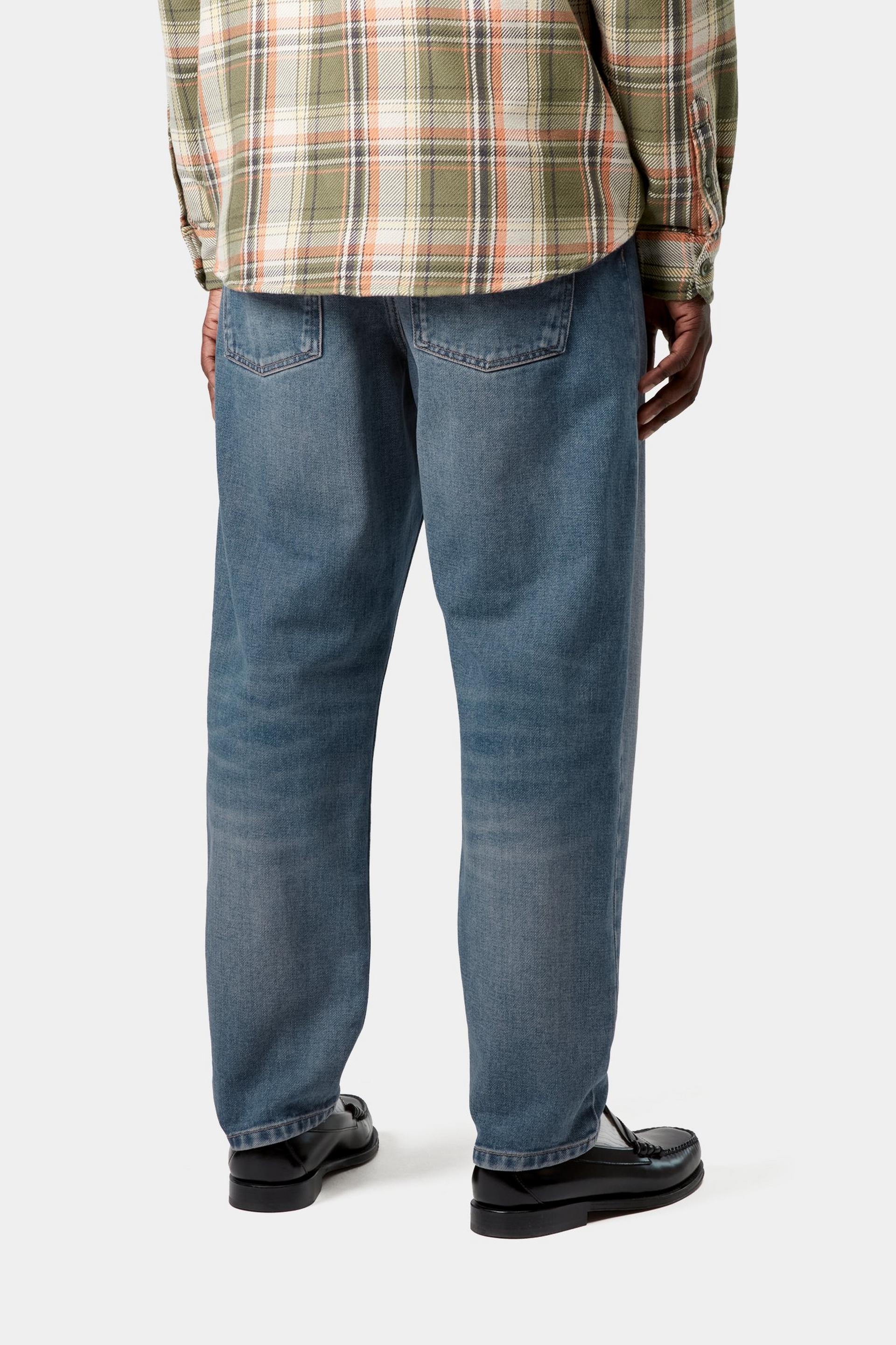 Carhartt WIP Mens Newel Pant | Blue Dark Used Wash