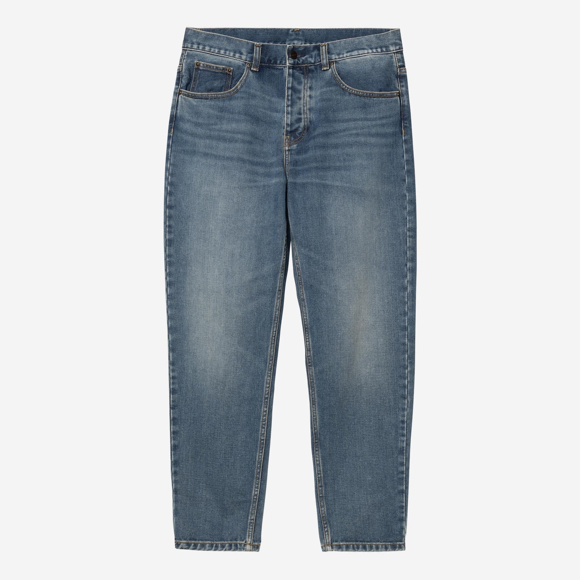 Carhartt WIP Mens Newel Pant | Blue Dark Used Wash