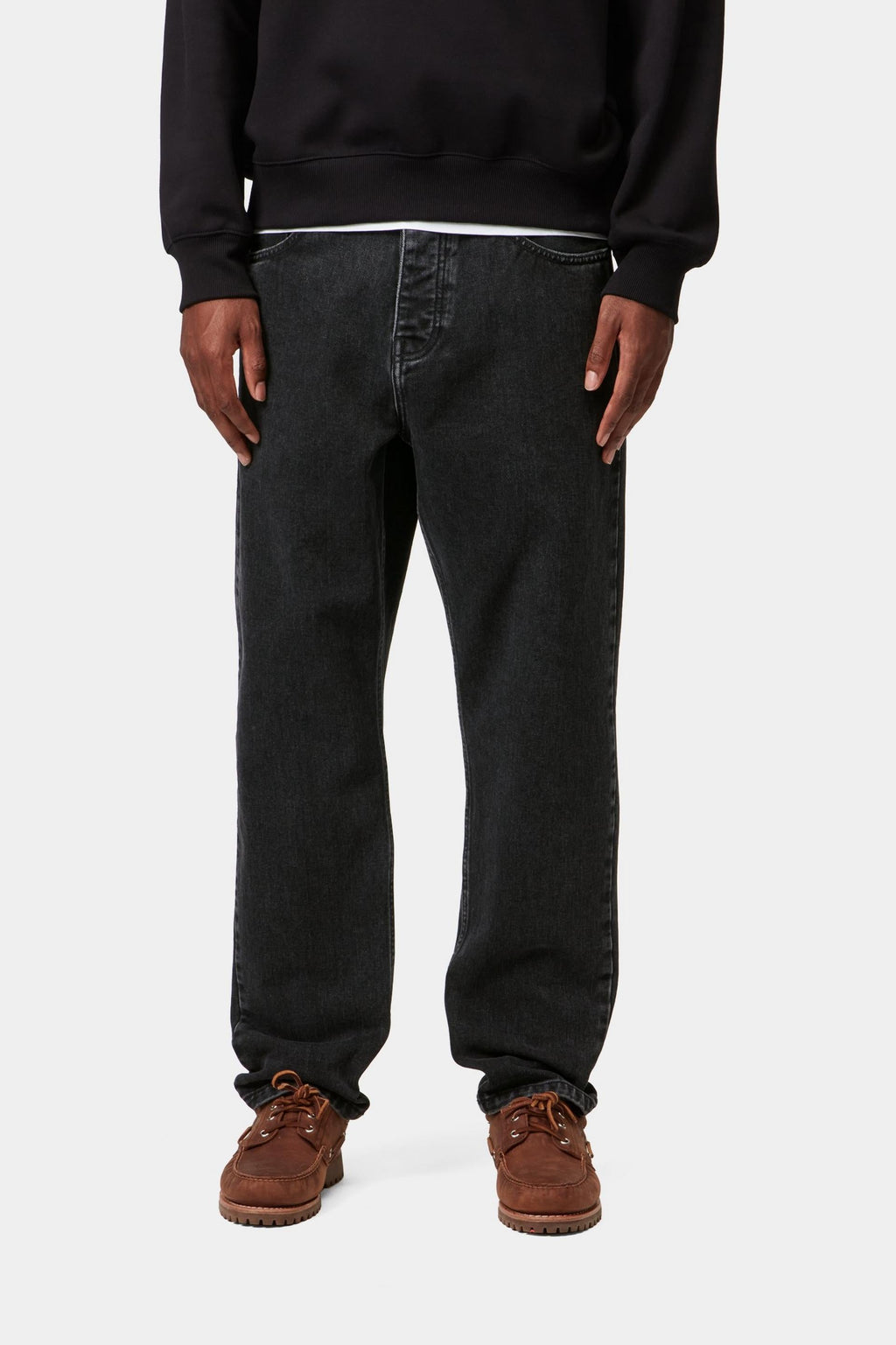 Carhartt WIP Mens Newel Pant | Black Stone Washed