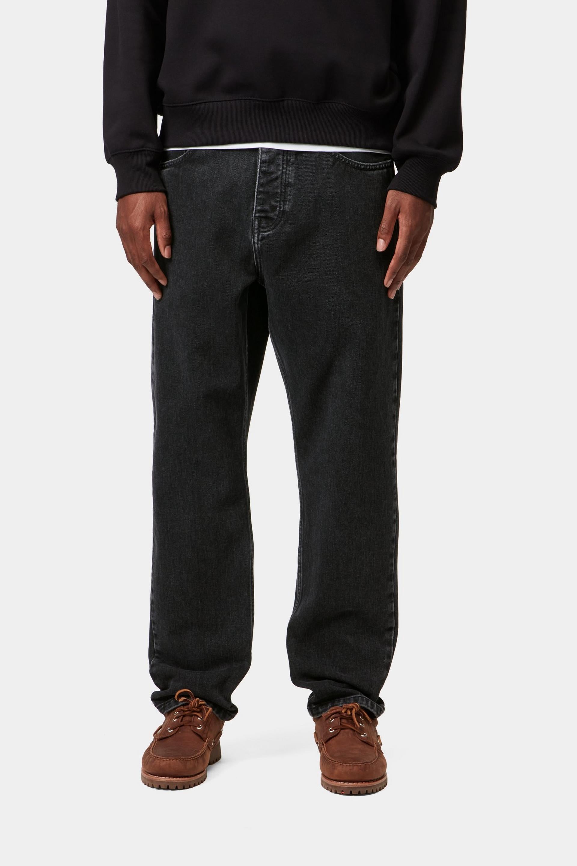 Carhartt WIP Mens Newel Pant | Black Stone Washed
