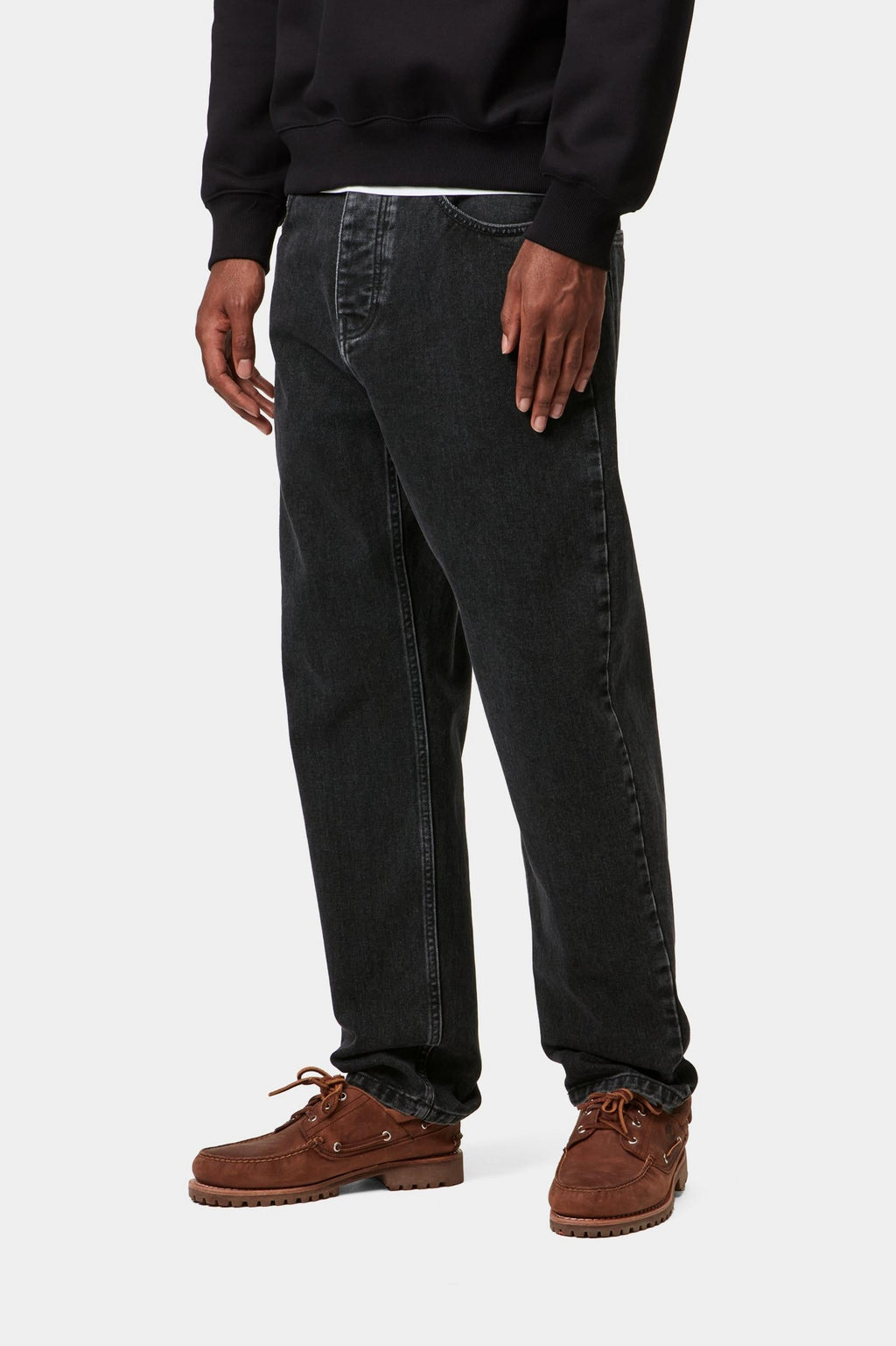 Carhartt WIP Mens Newel Pant | Black Stone Washed