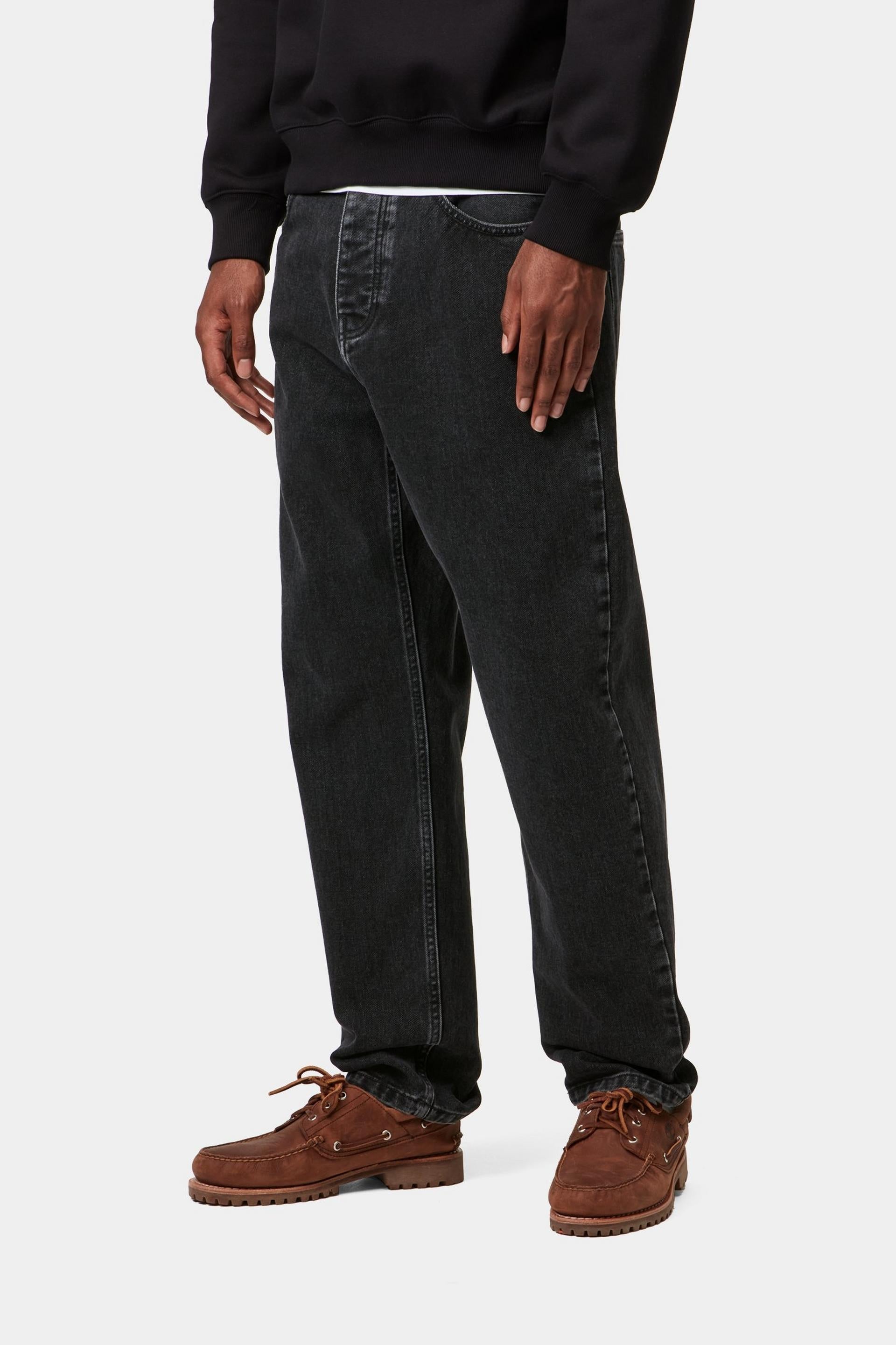 Carhartt WIP Mens Newel Pant | Black Stone Washed