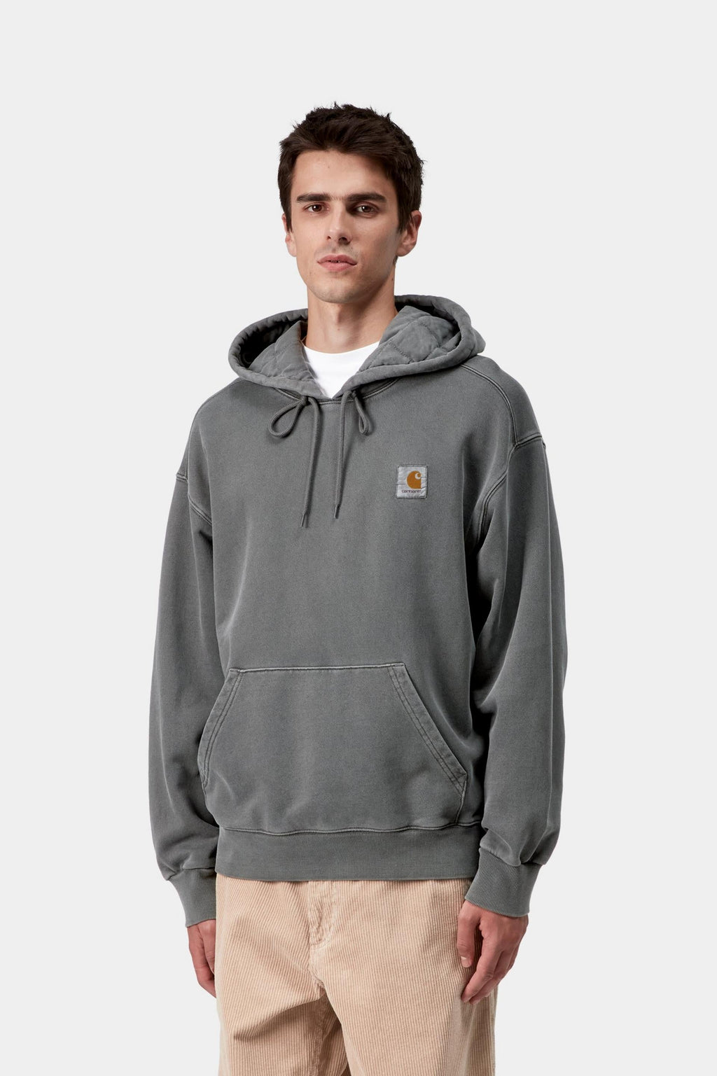 Carhartt WIP Mens Vista Sweat Hoodie | Black Garment Dyed