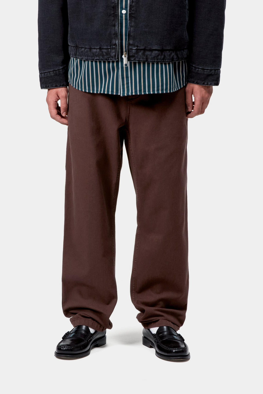Carhartt WIP Mens Flint Moraga Twill Pant | Palisander Garment Dyed