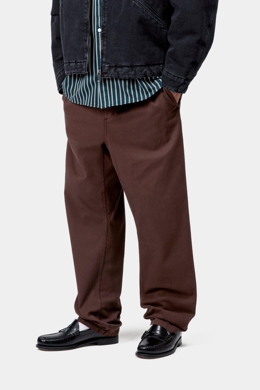 Carhartt WIP Mens Flint Moraga Twill Pant | Palisander Garment Dyed