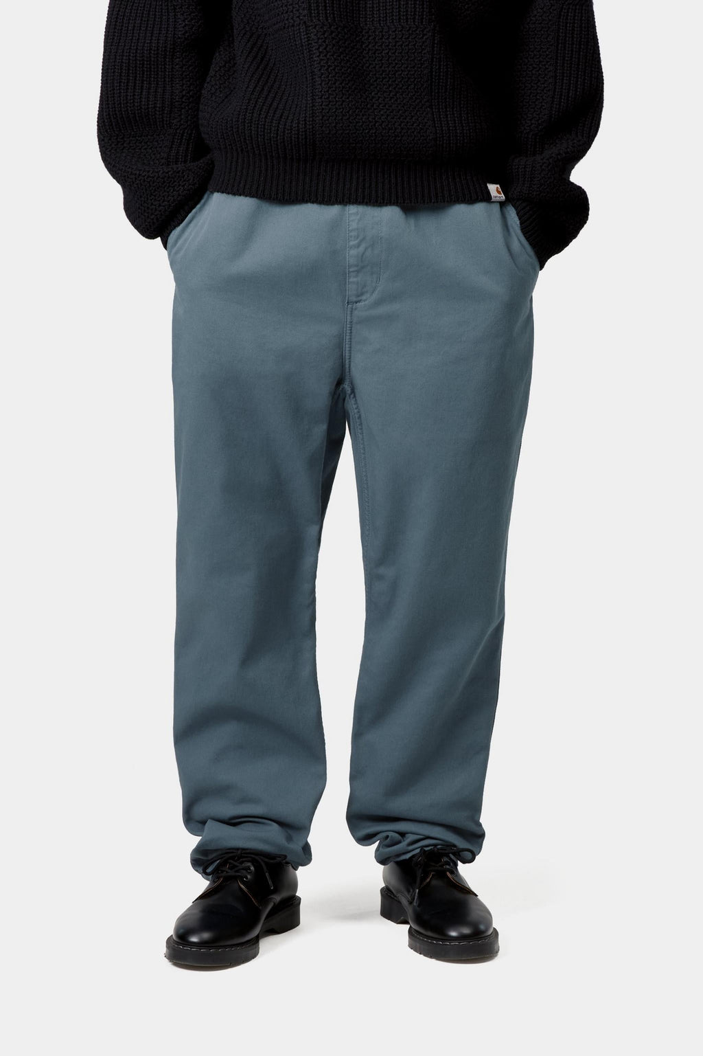 Carhartt WIP Mens Flint Moraga Twill Pant | Office Blue Garment Dyed