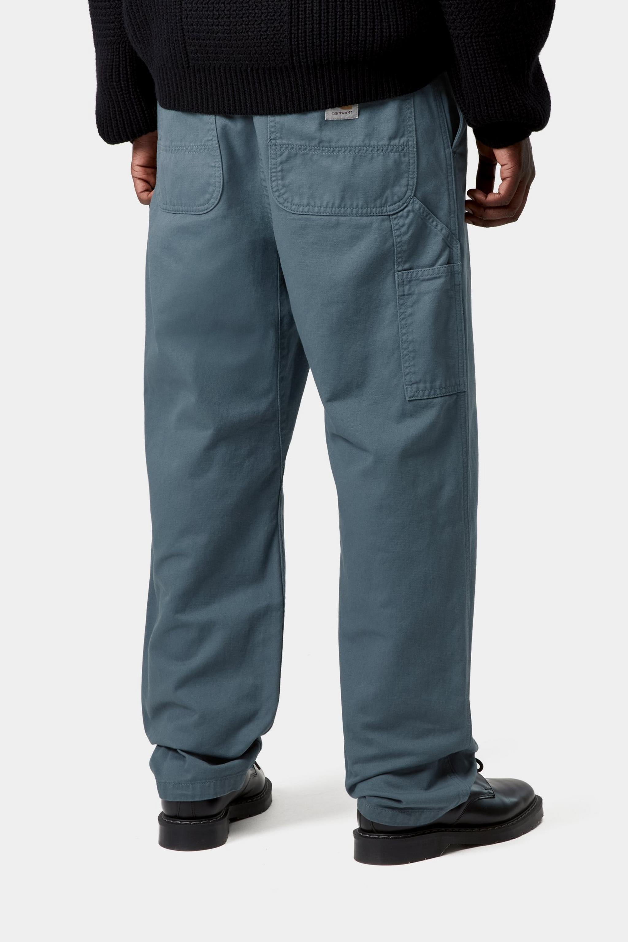 Carhartt WIP Mens Flint Moraga Twill Pant | Office Blue Garment Dyed