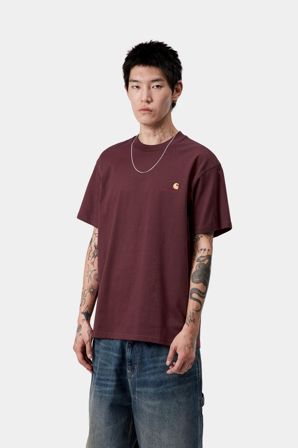 Carhartt WIP Mens Short Sleeved American Script T-Shirt | Rondo