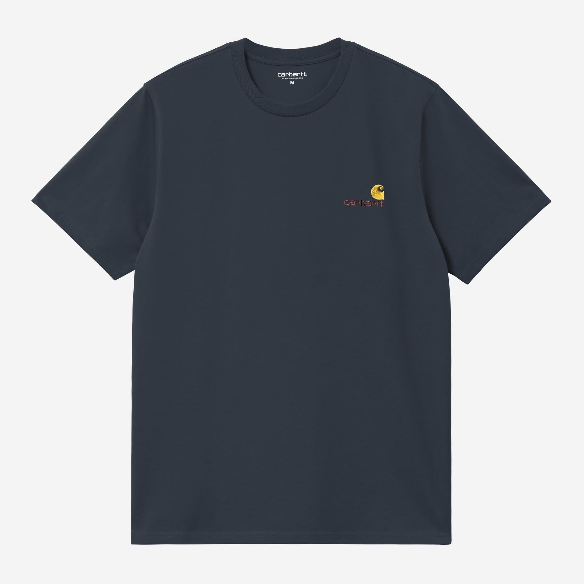 Carhartt WIP Mens Short Sleeved American Script T-Shirt | Deep Night