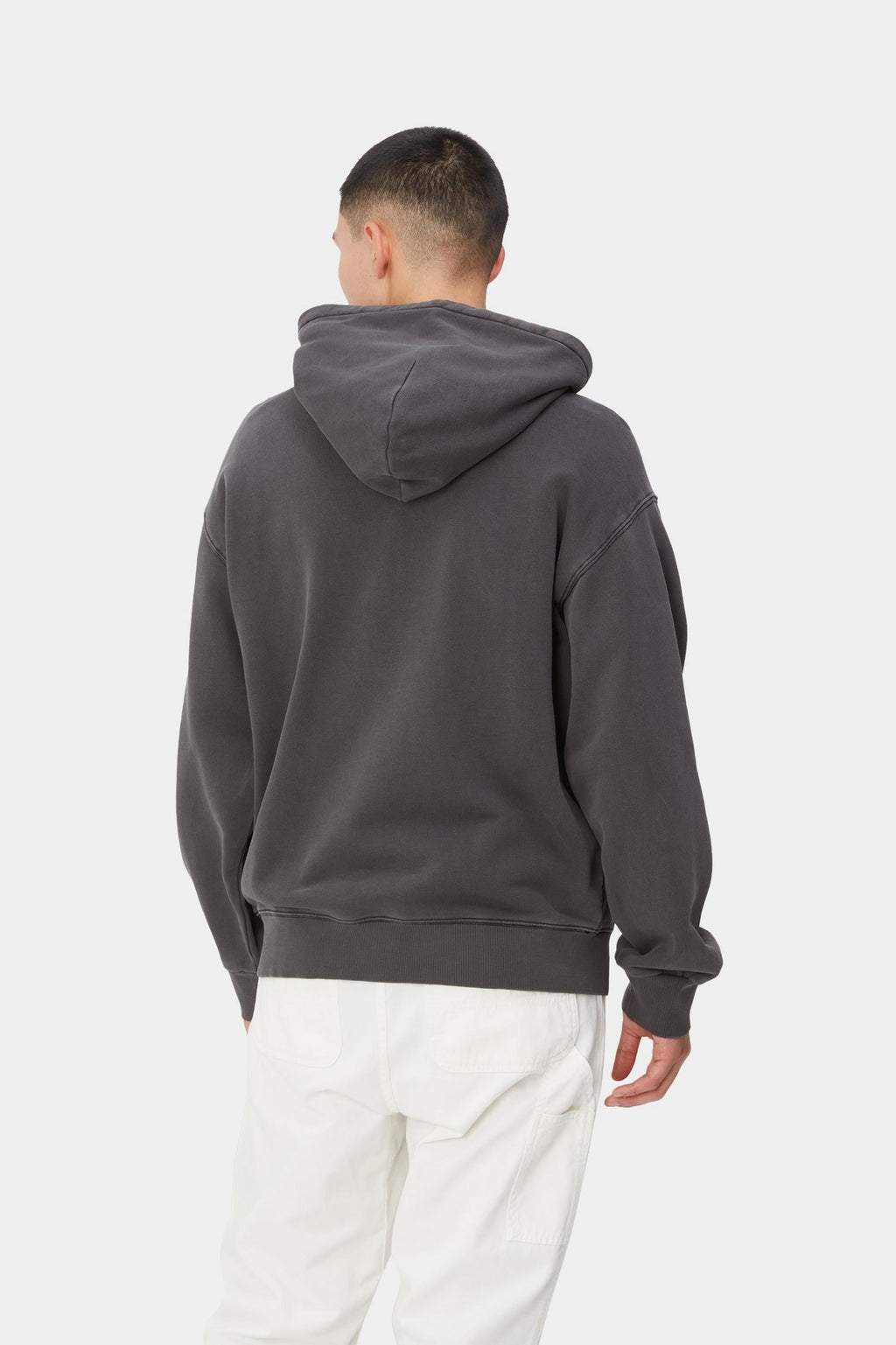 Carhartt WIP Mens Nelson Sweat Hoodie | Black Garment Dyed
