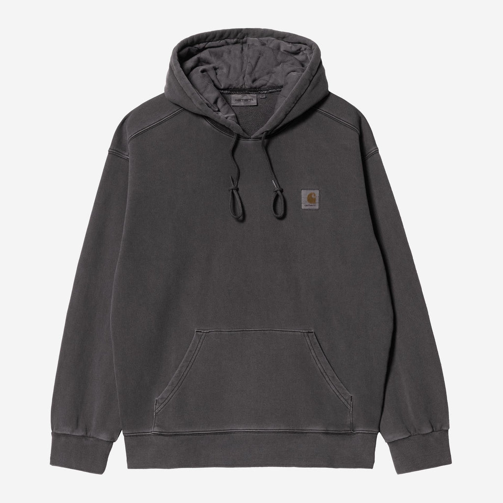 Carhartt WIP Mens Nelson Sweat Hoodie | Black Garment Dyed