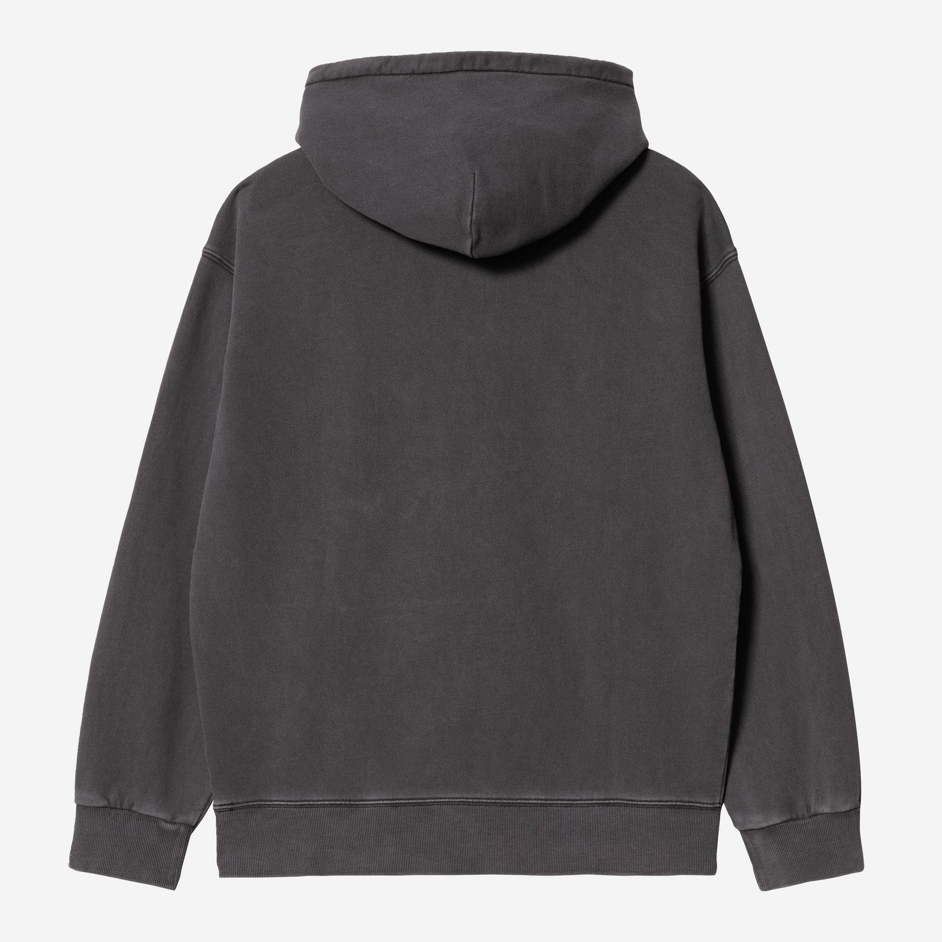 Carhartt WIP Mens Nelson Sweat Hoodie | Black Garment Dyed