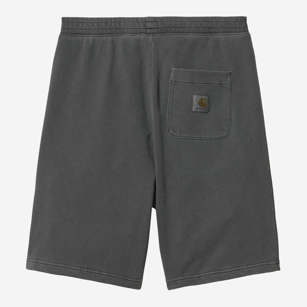 Carhartt WIP Mens Nelson Sweat Short | Black Garment Dyed