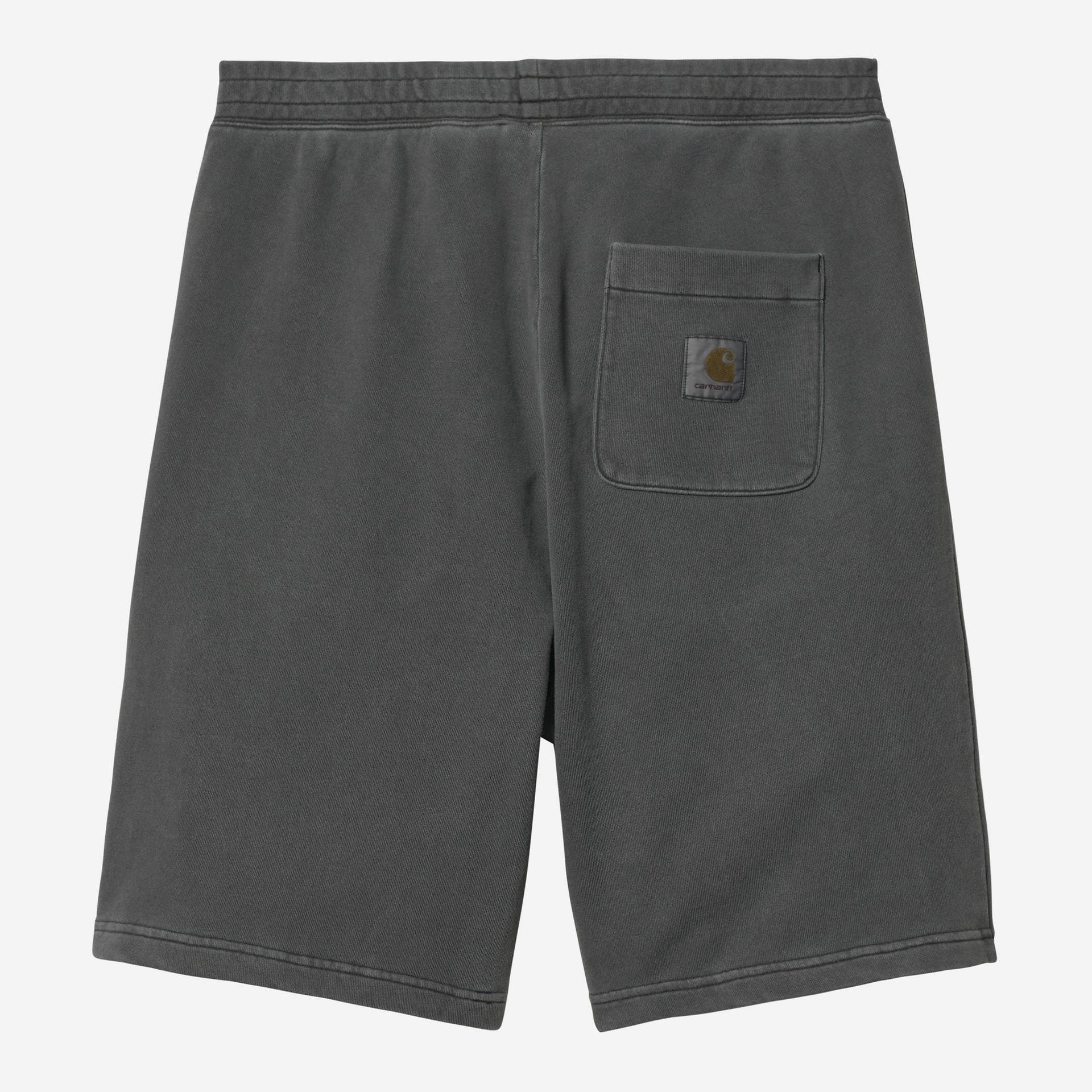 Carhartt WIP Mens Nelson Sweat Short | Black Garment Dyed