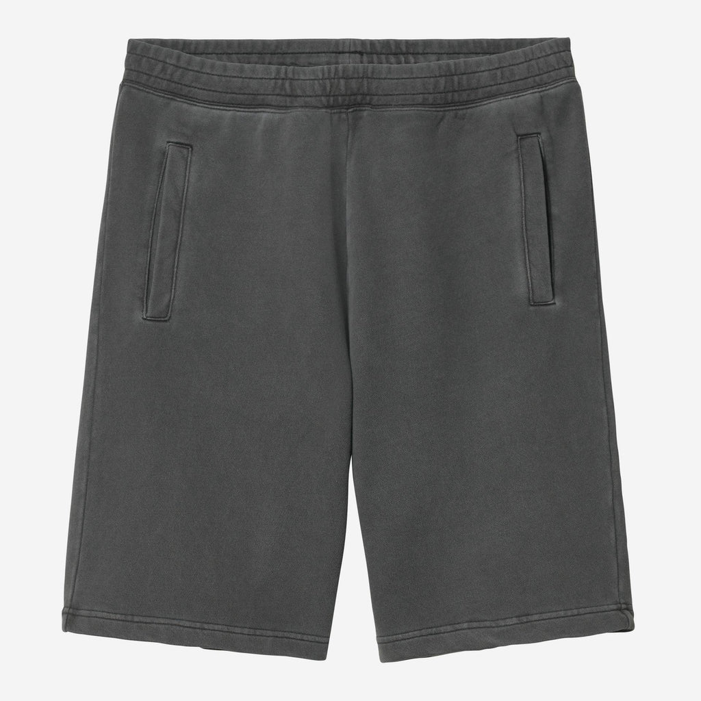 Carhartt WIP Mens Nelson Sweat Short | Black Garment Dyed