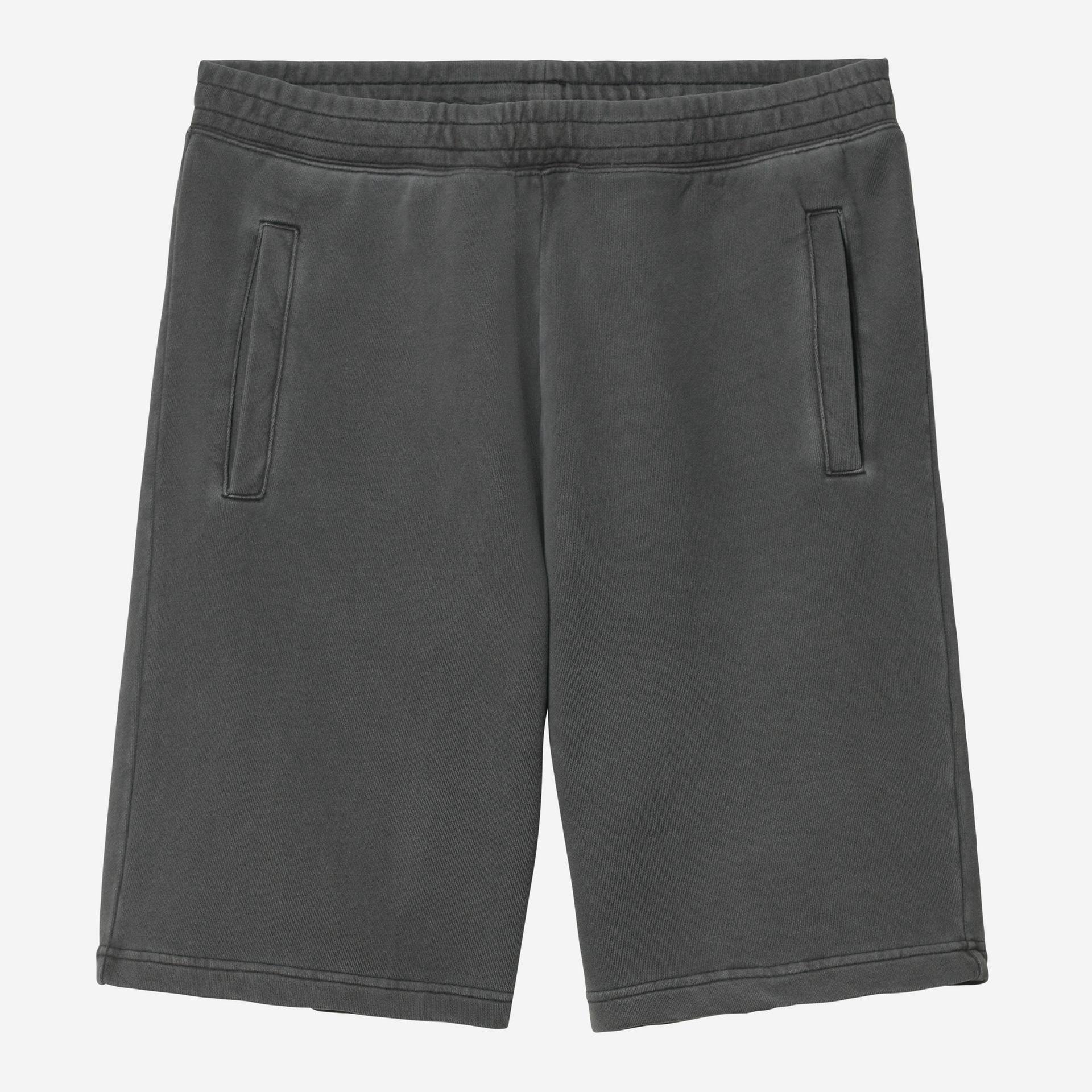 Carhartt WIP Mens Nelson Sweat Short | Black Garment Dyed
