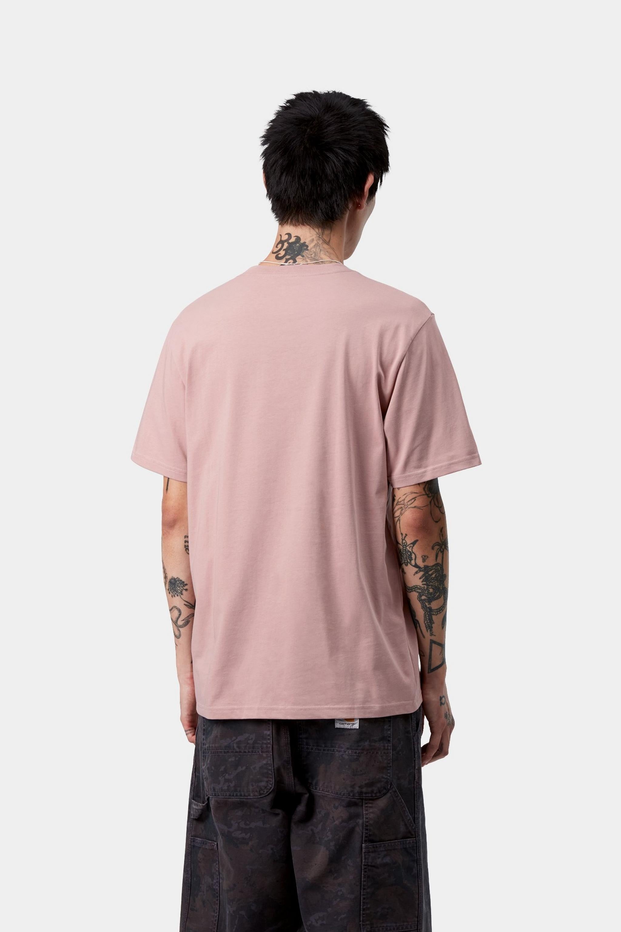 Carhartt WIP Mens Pocket T-Shirt | Glassy Pink