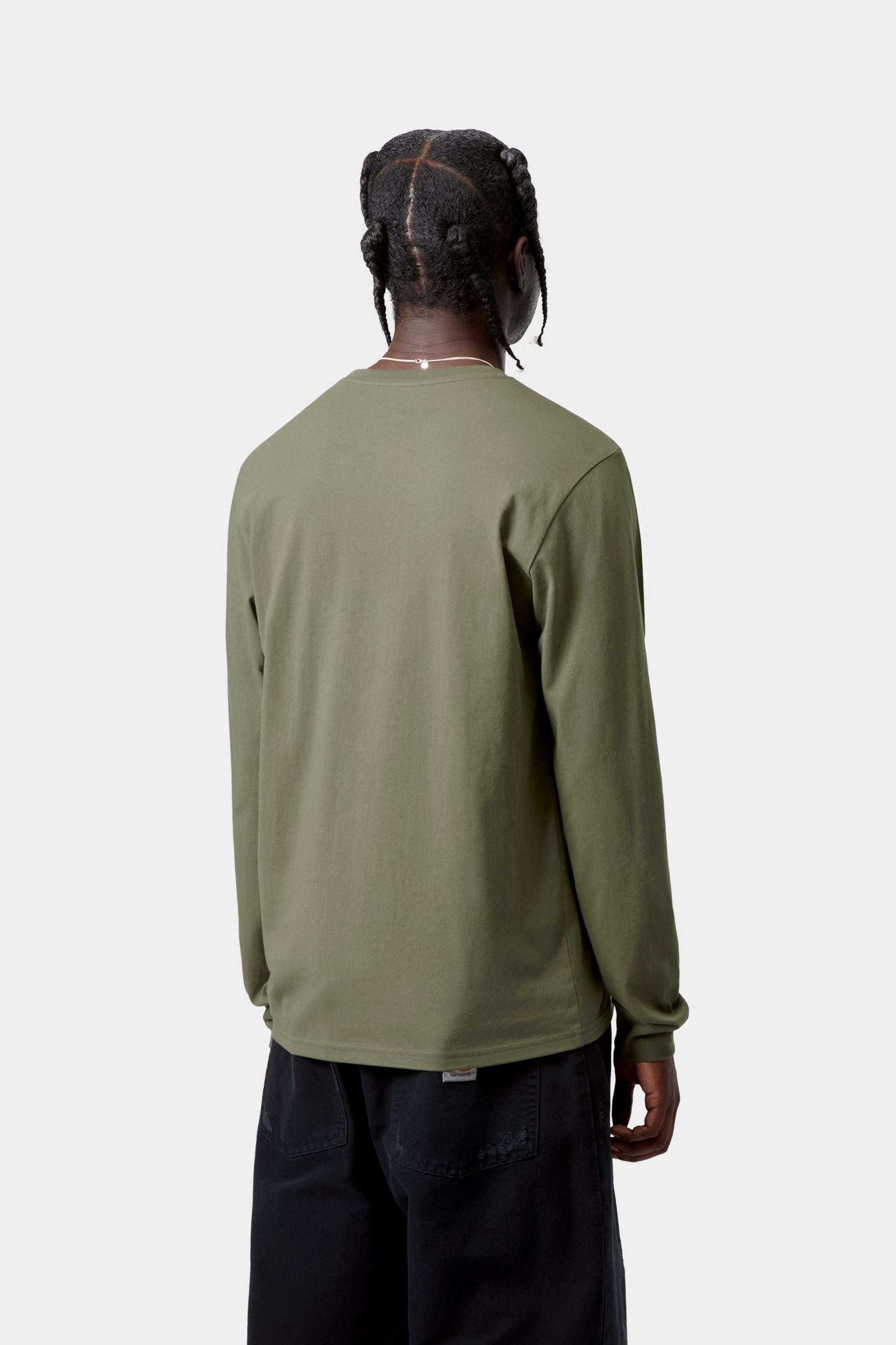 Carhartt WIP Mens Pocket Long Sleeve T-Shirt | Leaf