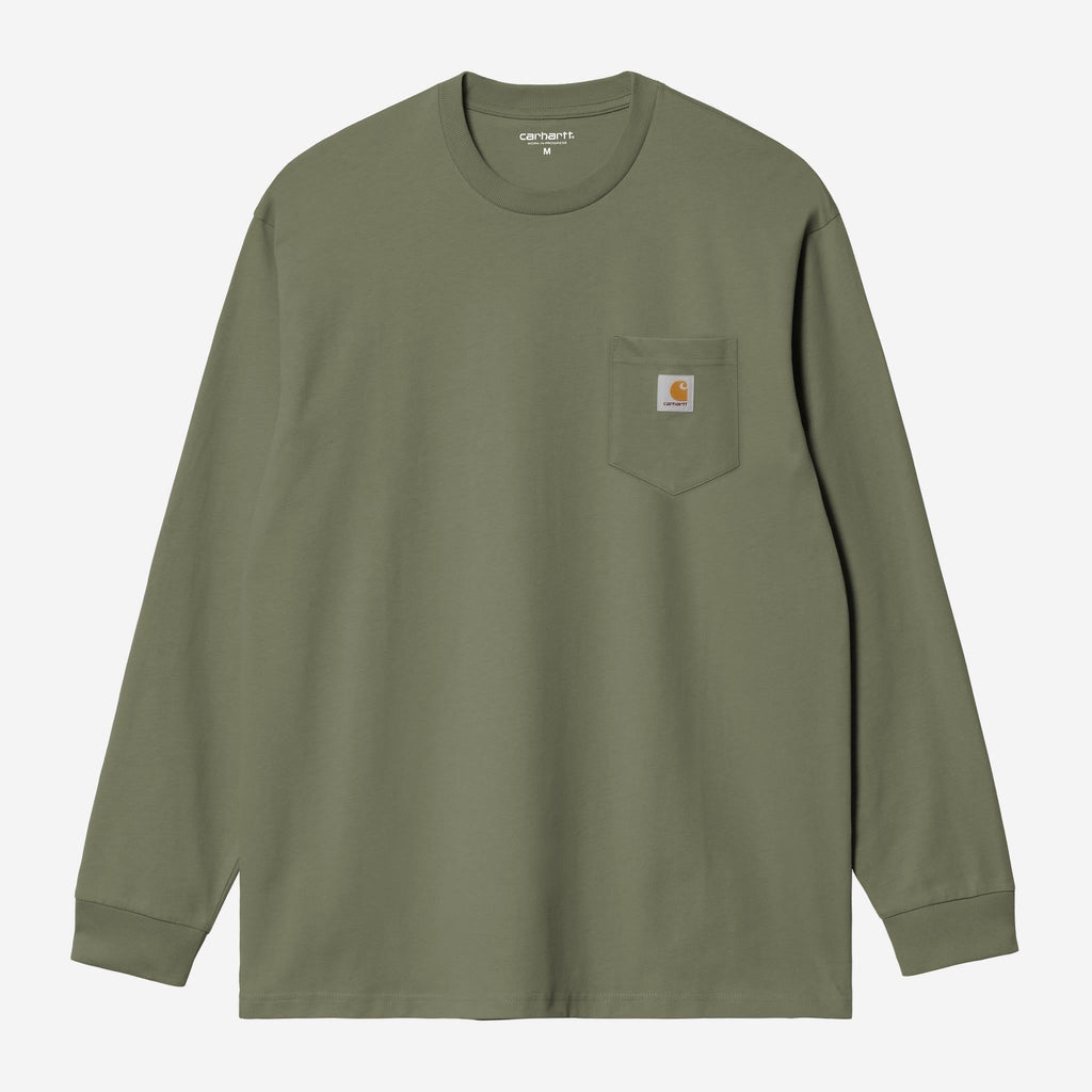 Carhartt WIP Mens Pocket Long Sleeve T-Shirt | Leaf