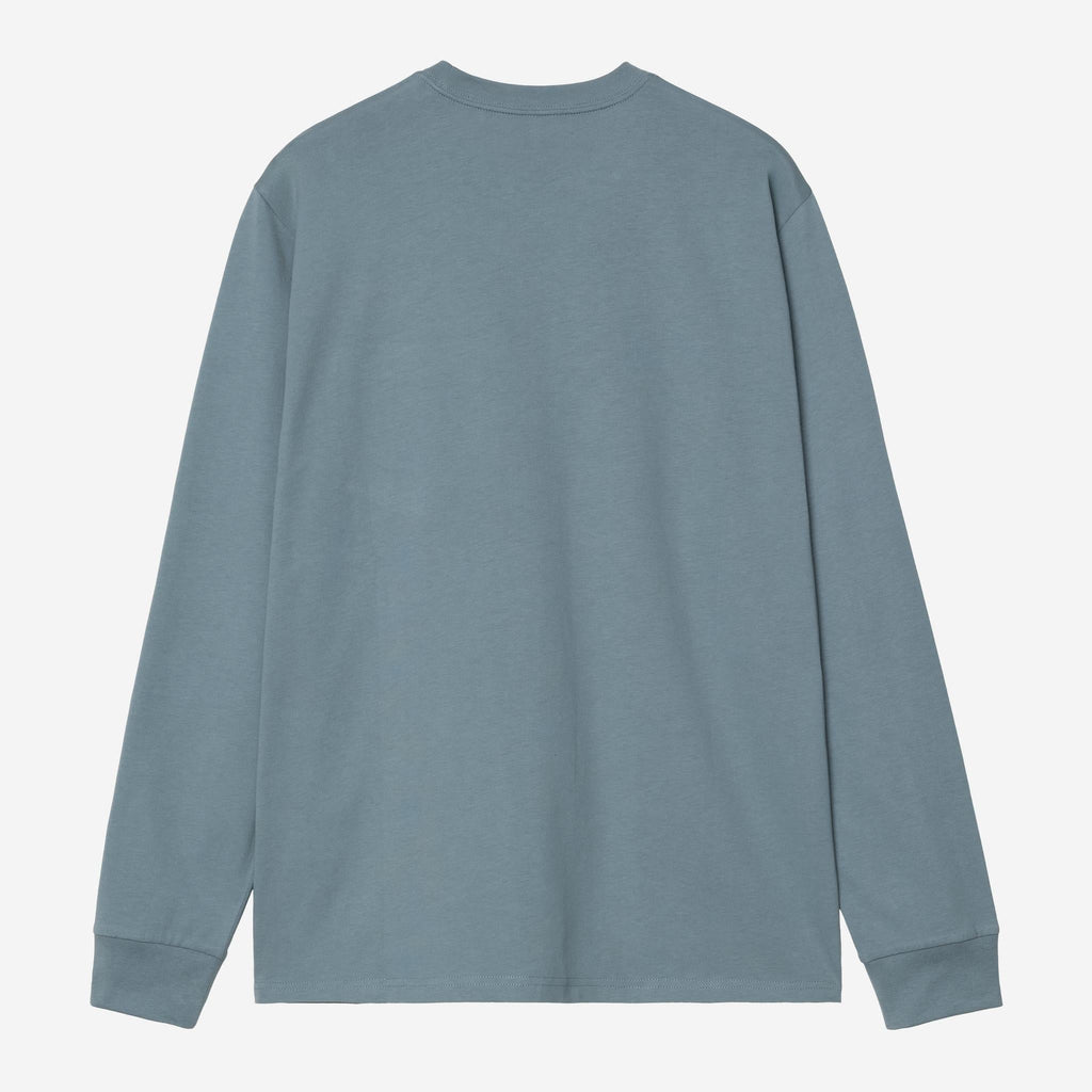 Carhartt WIP Mens Pocket Long Sleeve T-Shirt | Velvet Blue