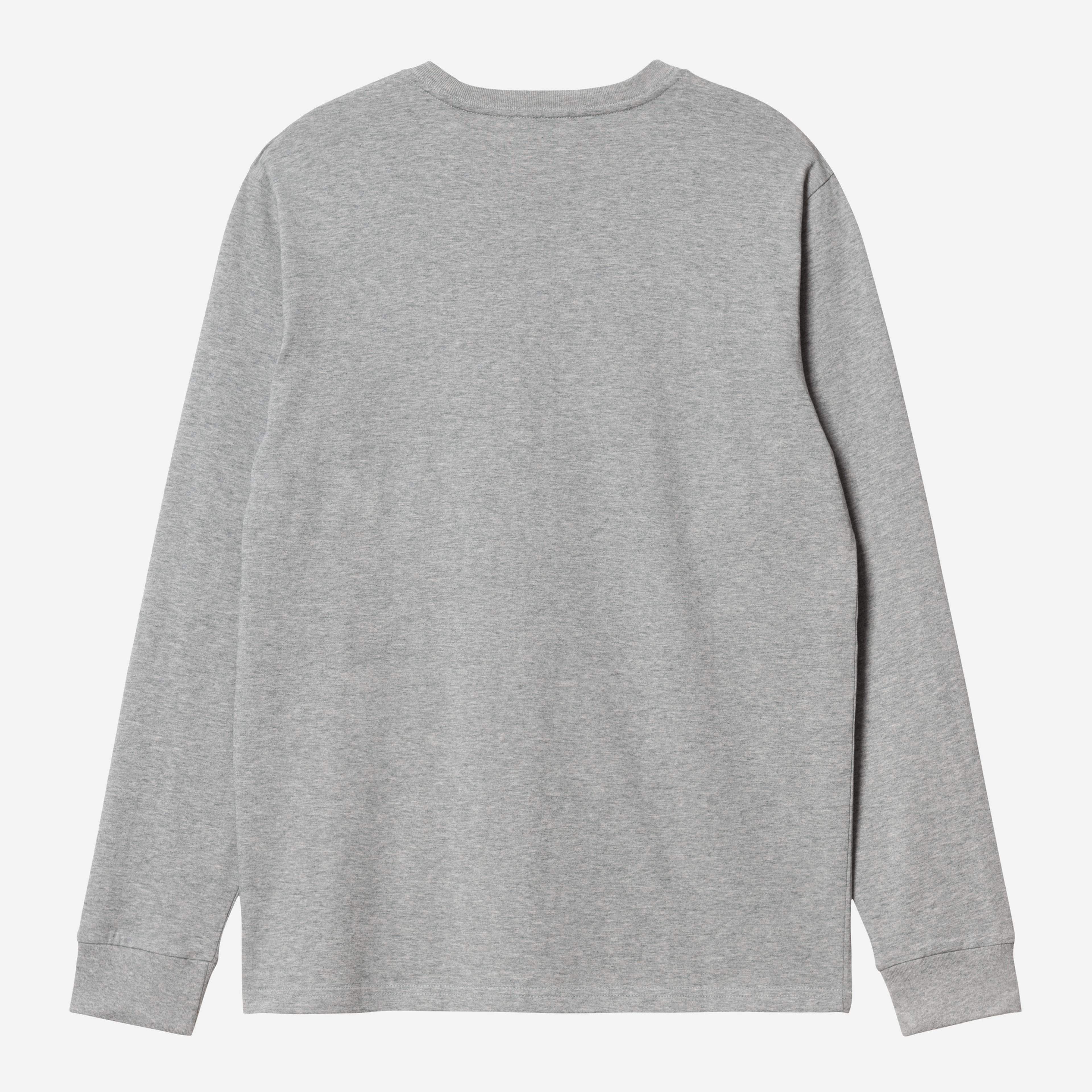 Carhartt WIP Mens Pocket Long Sleeve T-Shirt | Grey Heather