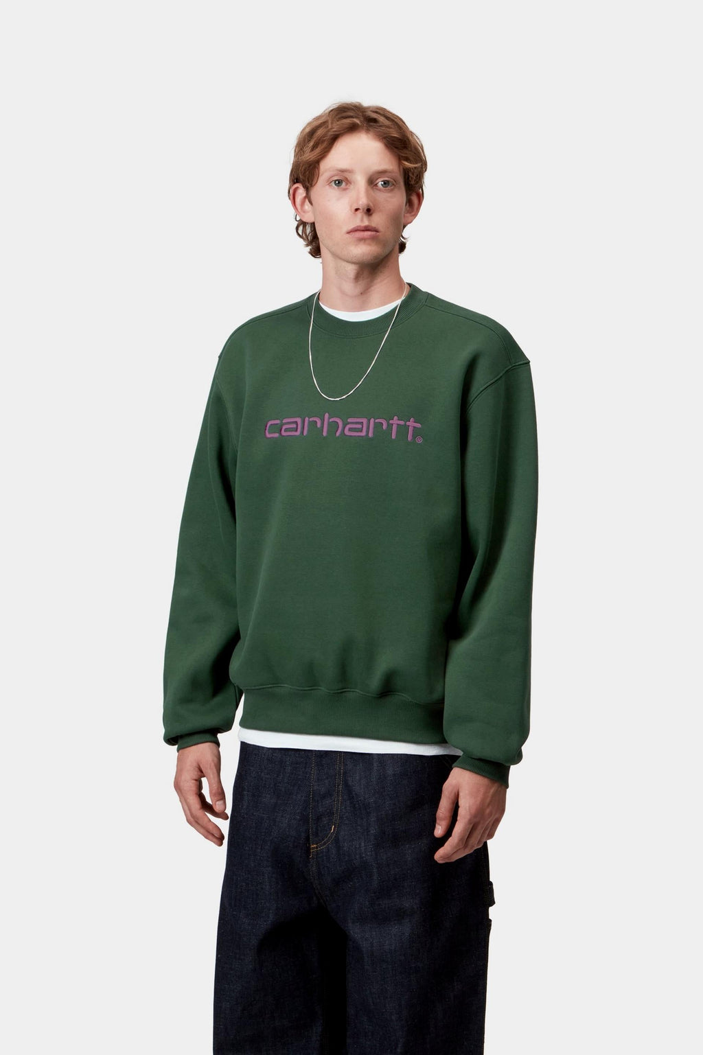 Carhartt WIP Mens Carhartt Sweat Top | Sycamore Tree / Phlox
