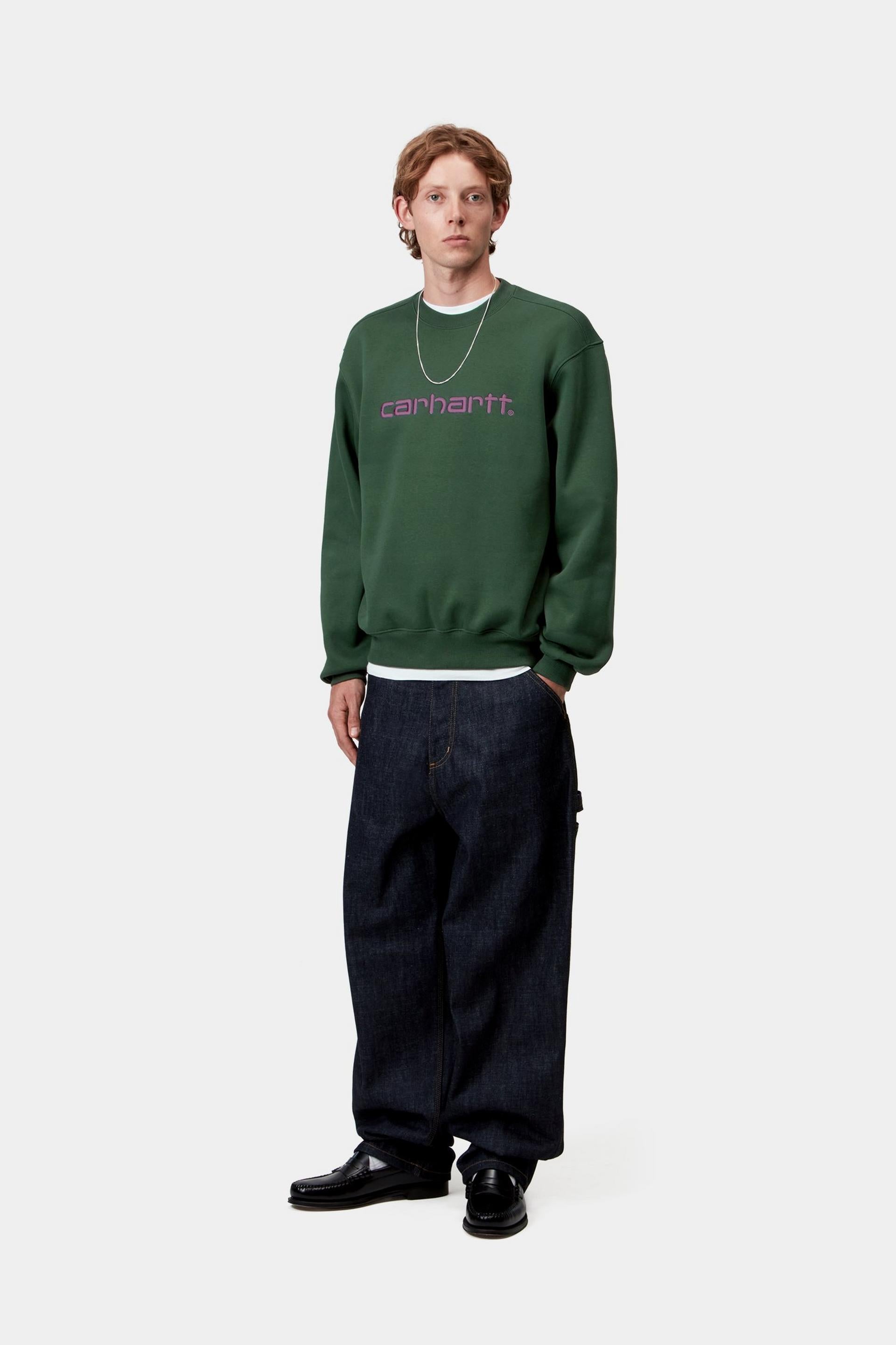 Carhartt WIP Mens Carhartt Sweat Top | Sycamore Tree / Phlox