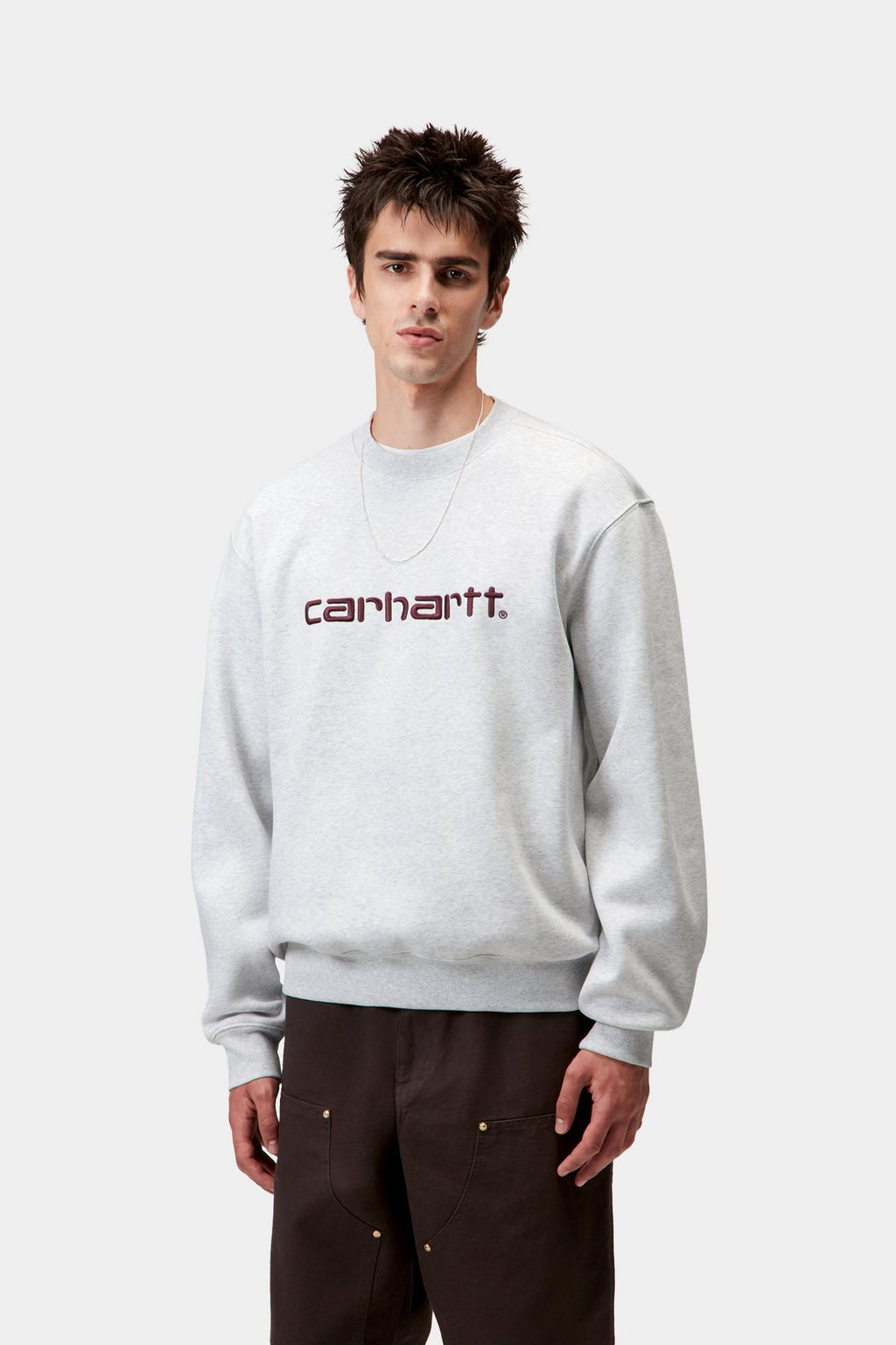 Carhartt WIP Mens Carhartt Sweat Top | Ash Heather / Rondo
