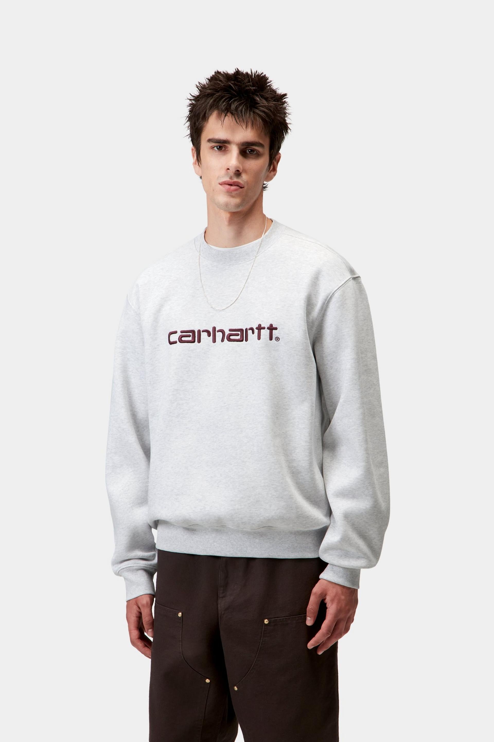 Carhartt WIP Mens Carhartt Sweat Top | Ash Heather / Rondo