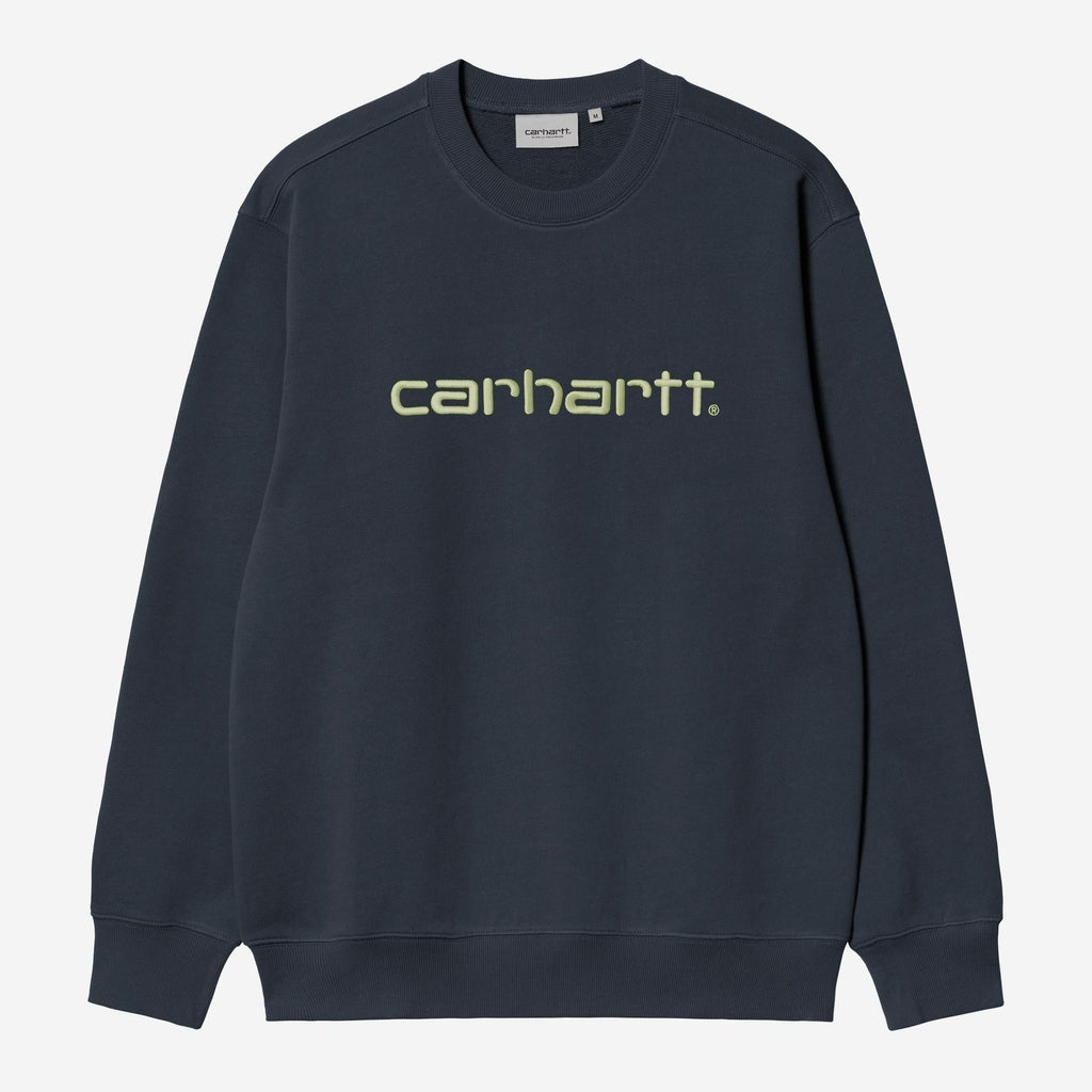 Carhartt WIP Mens Carhartt Sweat Top | Deep Night / Gentle Green